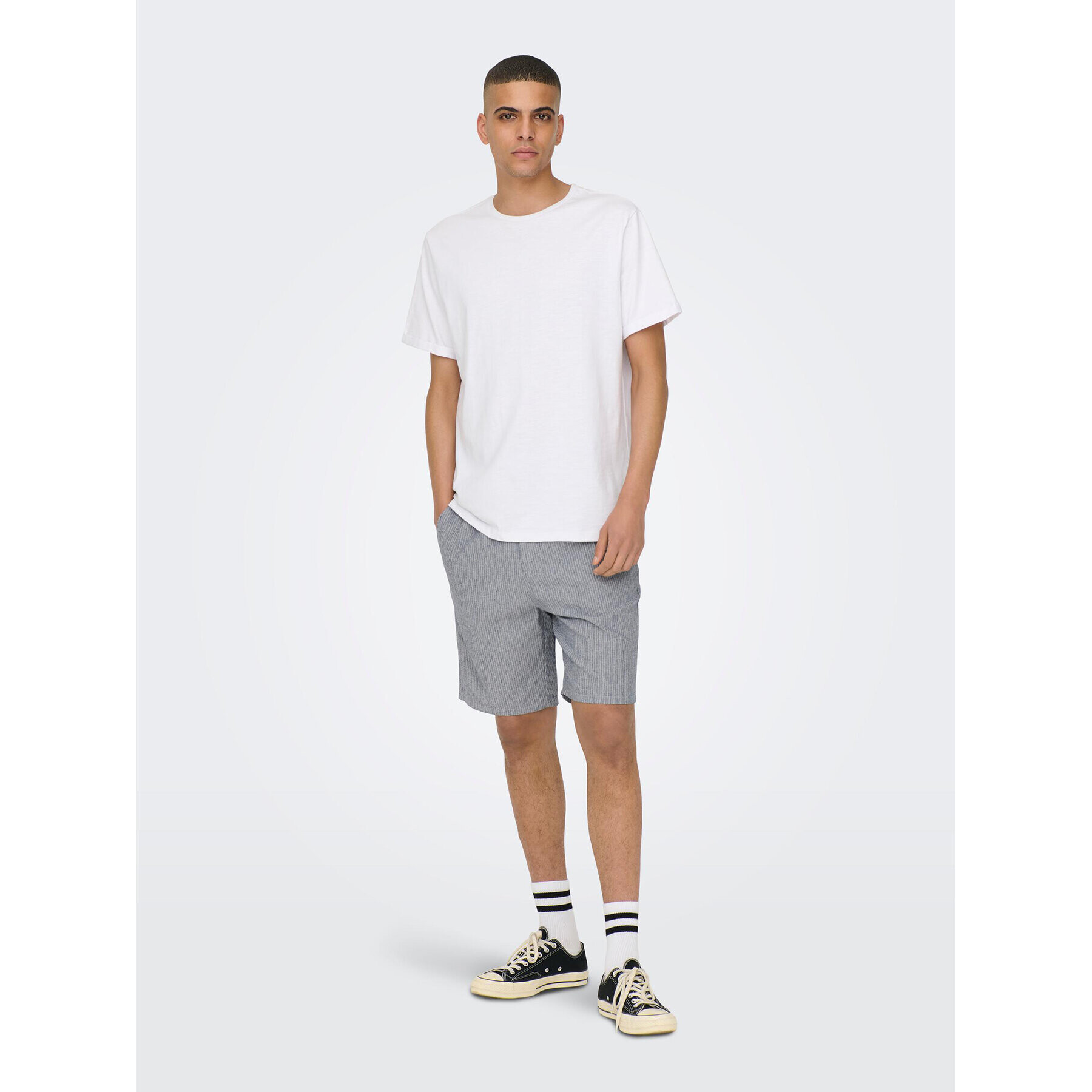 Only & Sons Шорти от плат 22024952 Сив Loose Fit - Pepit.bg