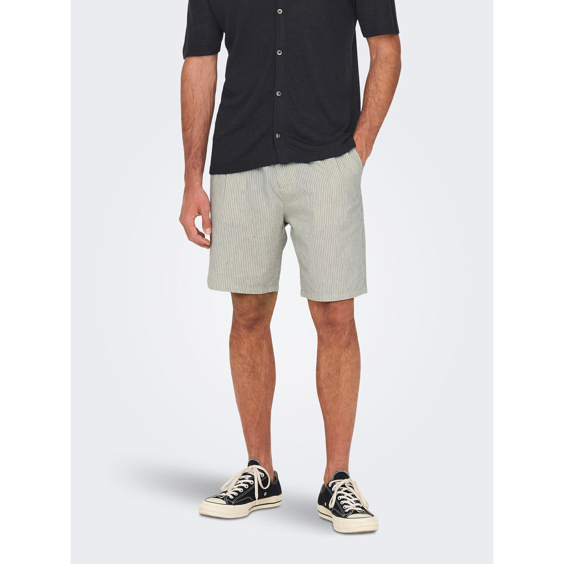 Only & Sons Шорти от плат 22024952 Сив Loose Fit - Pepit.bg
