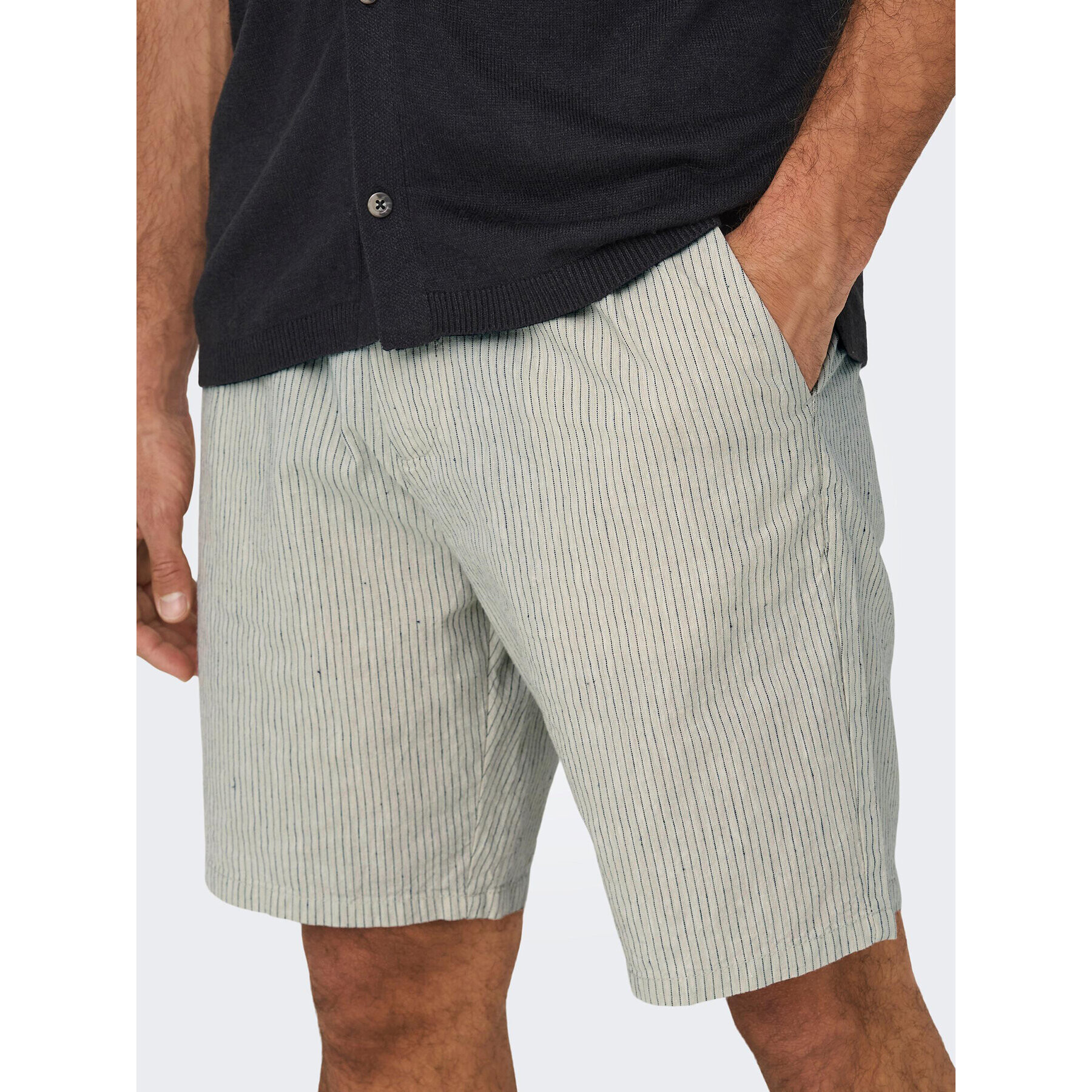 Only & Sons Шорти от плат 22024952 Сив Loose Fit - Pepit.bg