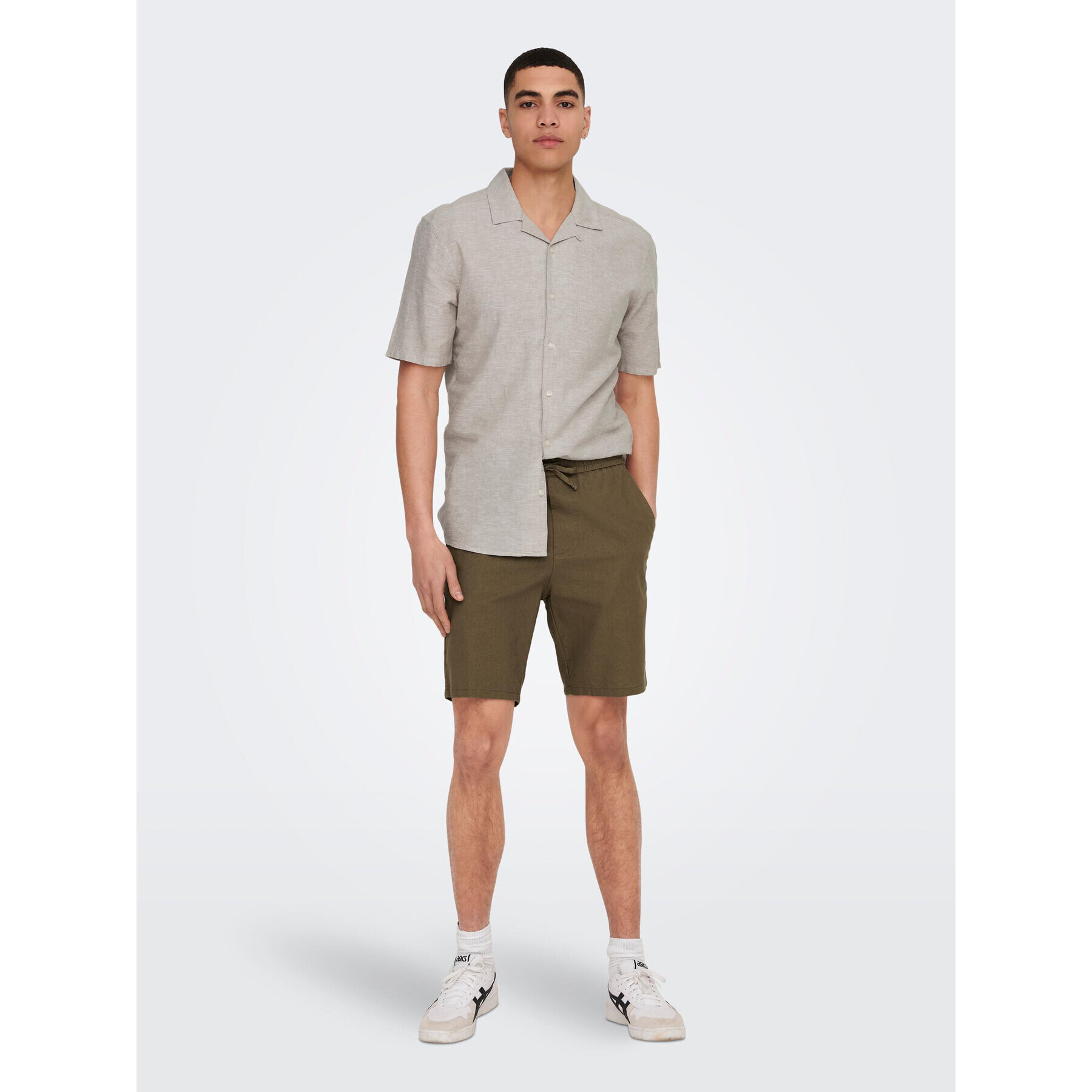 Only & Sons Шорти от плат 22024967 Кафяв Loose Fit - Pepit.bg