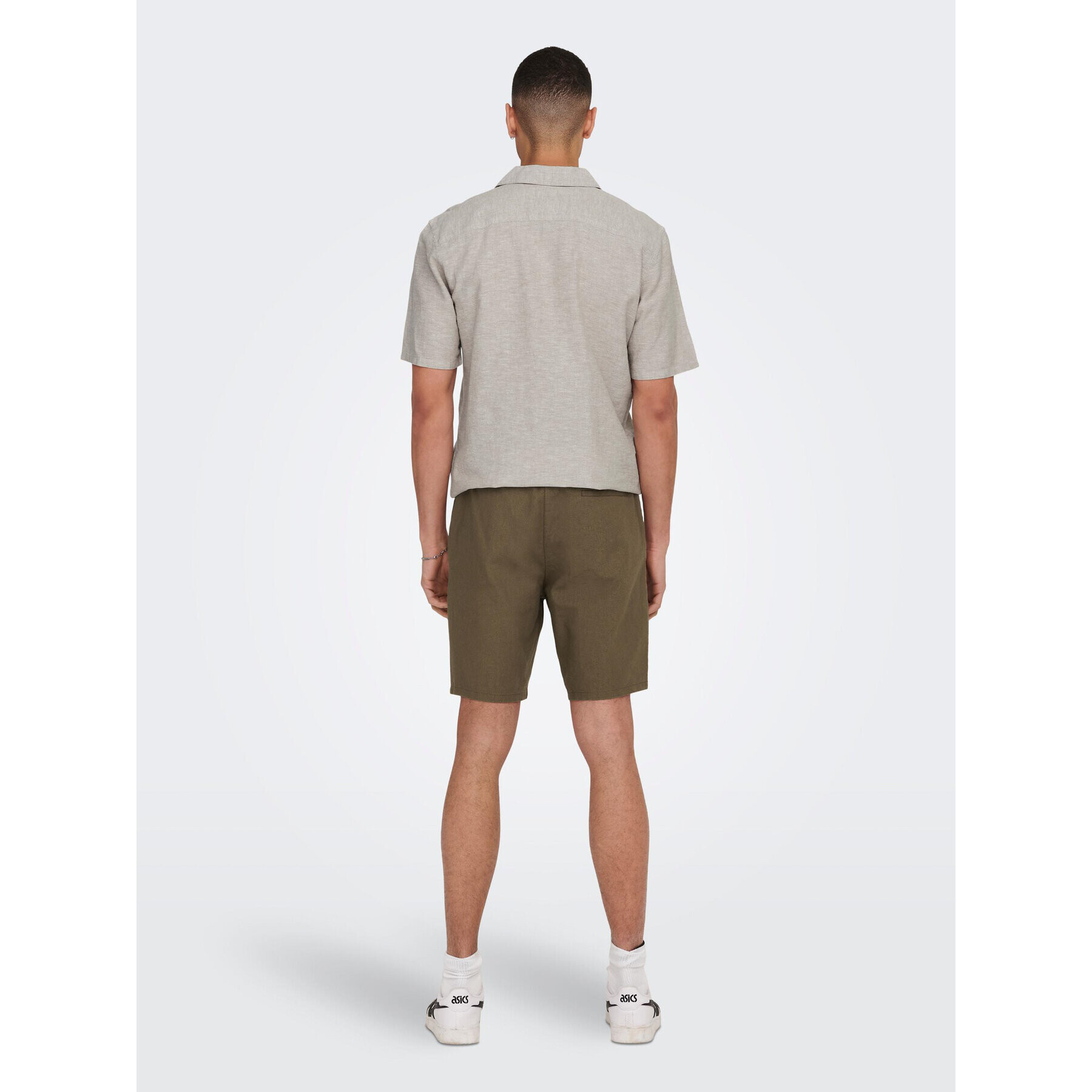 Only & Sons Шорти от плат 22024967 Кафяв Loose Fit - Pepit.bg