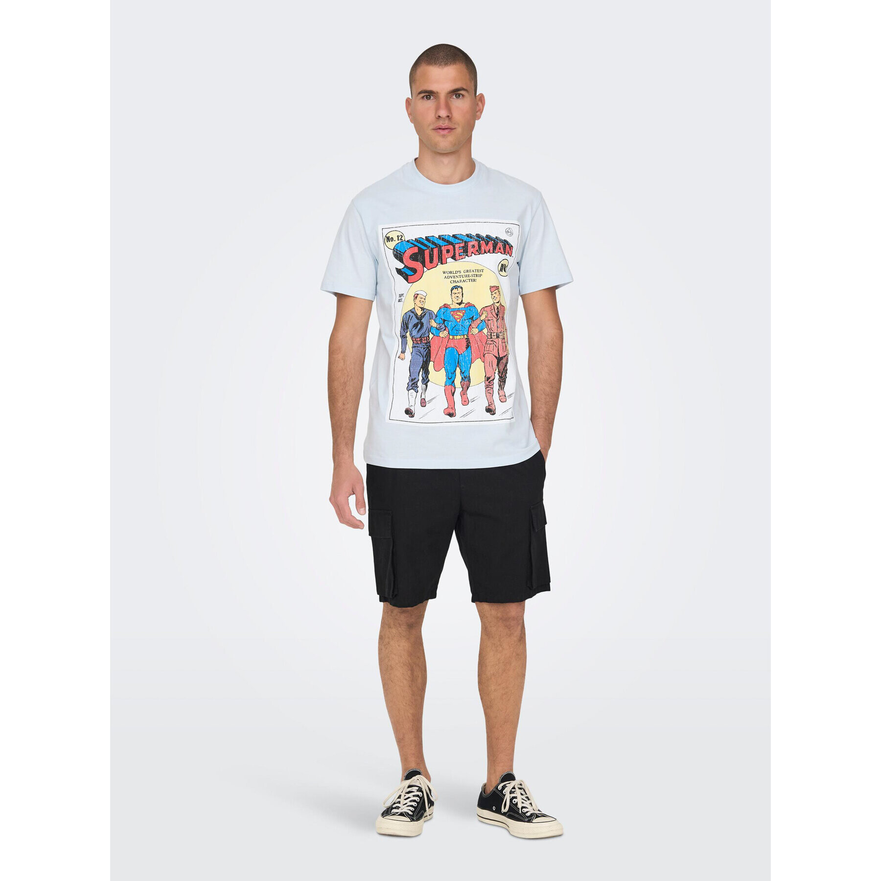 Only & Sons Шорти от плат 22025002 Черен Loose Fit - Pepit.bg