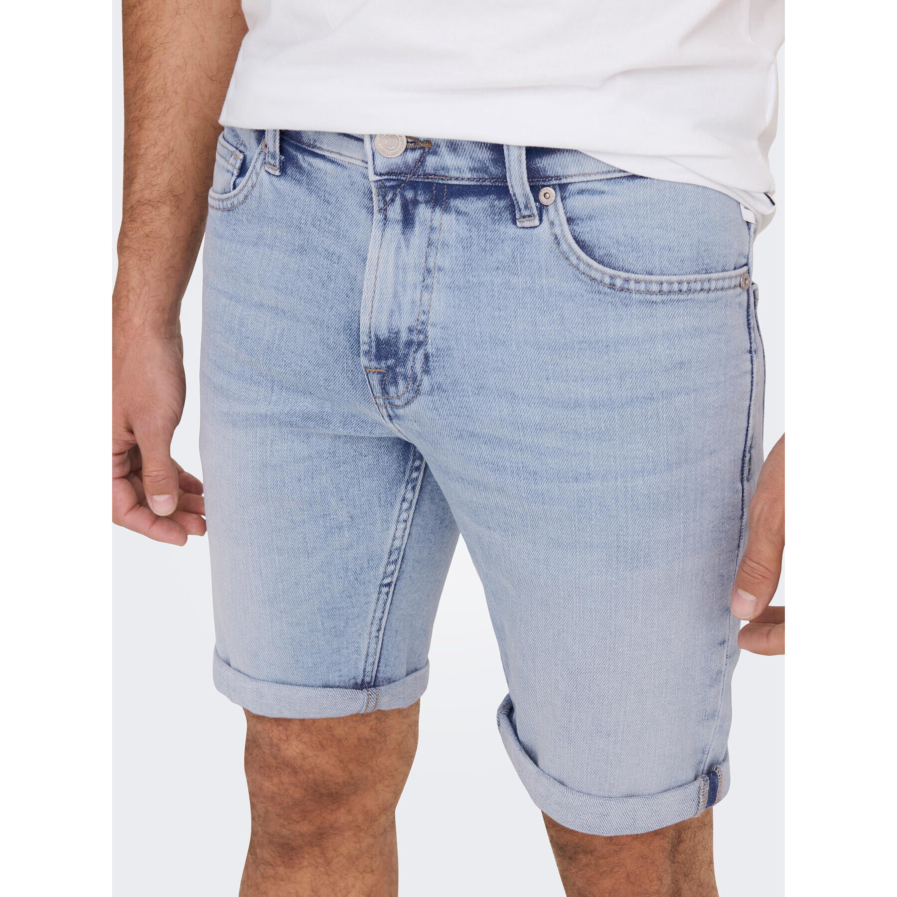 Only & Sons Дънкови шорти 22025189 Син Regular Fit - Pepit.bg