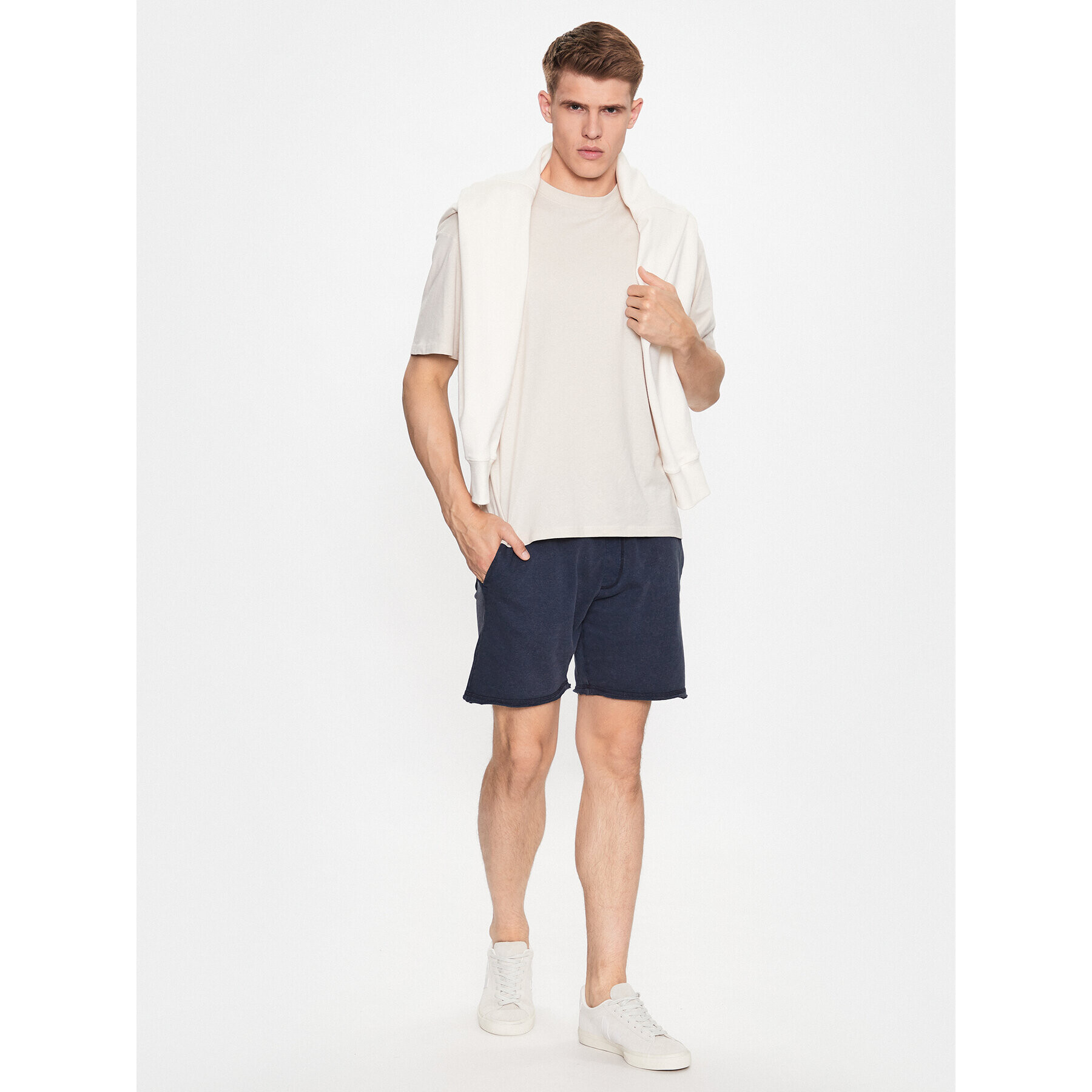 Only & Sons Шорти от плат 22025295 Тъмносин Relaxed Fit - Pepit.bg