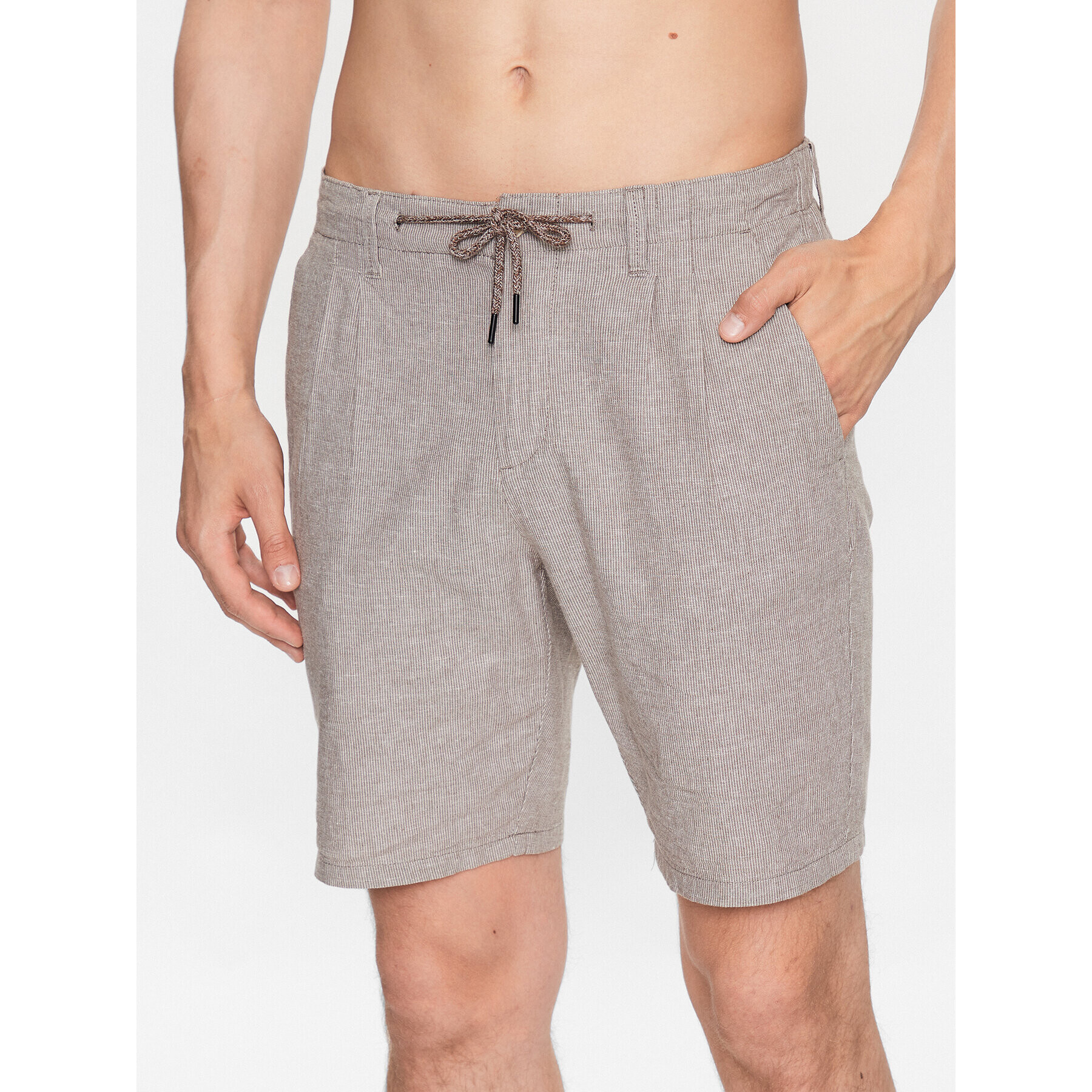 Only & Sons Шорти от плат 22025777 Кафяв Regular Fit - Pepit.bg
