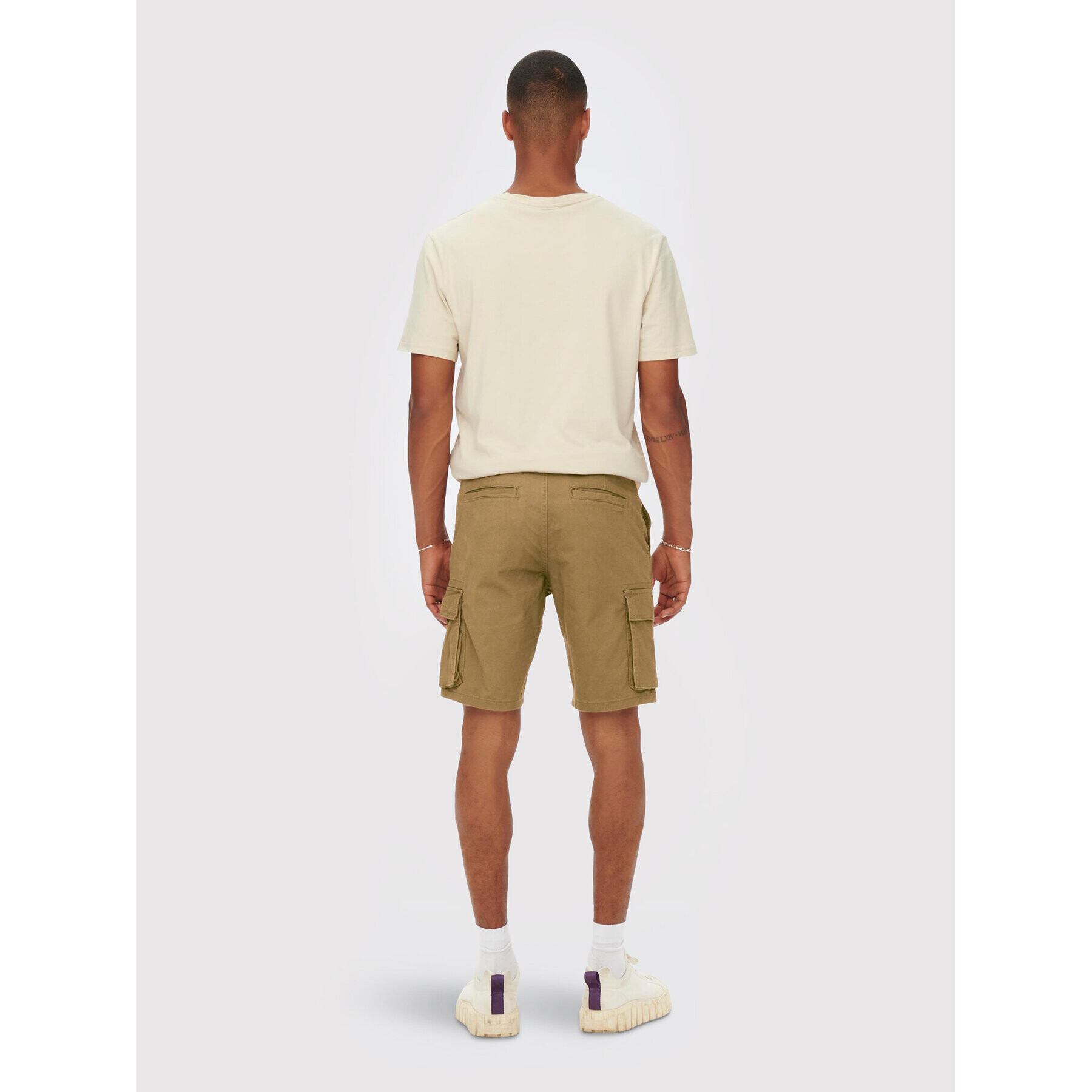 Only & Sons Шорти от плат Cam 22016689 Кафяв Regular Fit - Pepit.bg