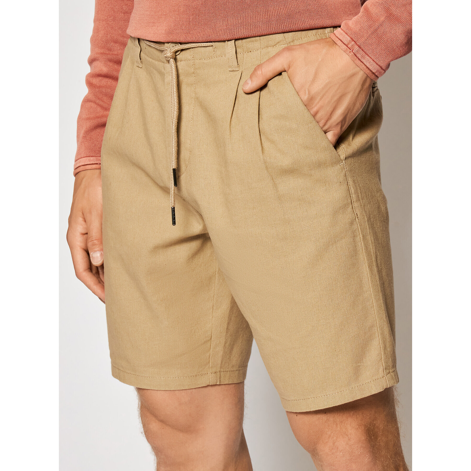 Only & Sons Шорти от плат Leo 22019201 Бежов Regular Fit - Pepit.bg