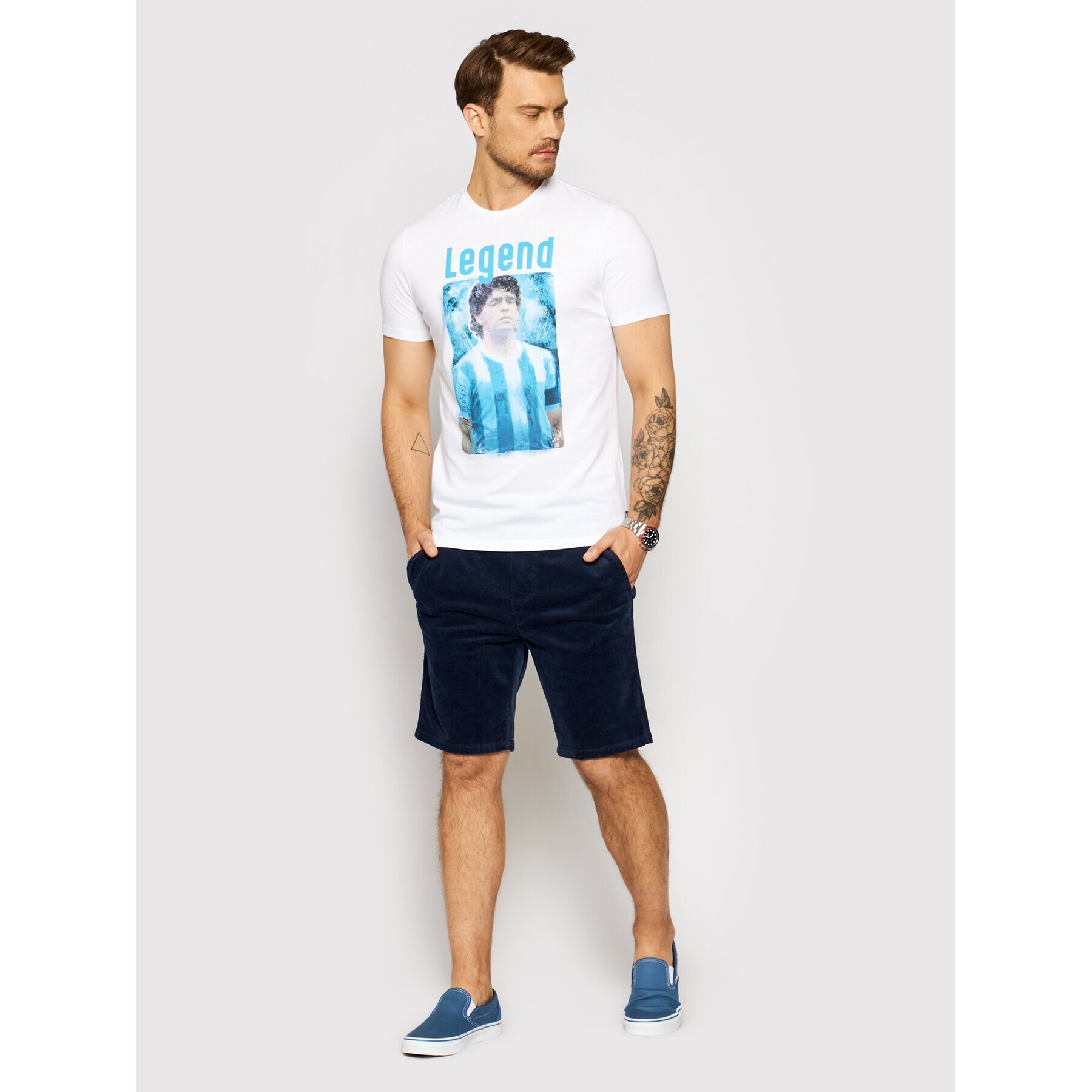 Only & Sons Шорти от плат Linus 22019120 Тъмносин Regular Fit - Pepit.bg