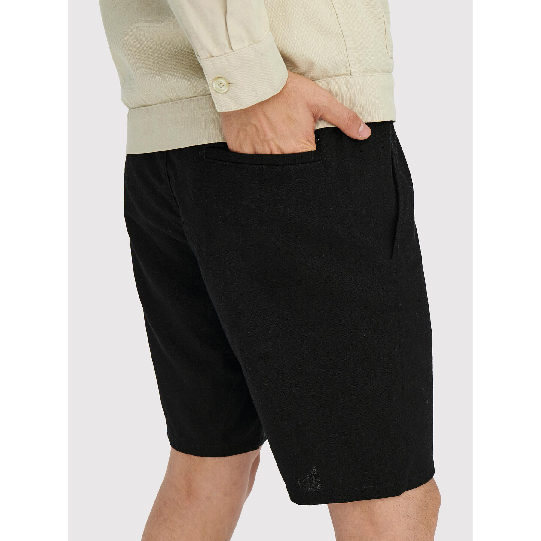 Only & Sons Шорти от плат Linus 22021824 Черен Regular Fit - Pepit.bg