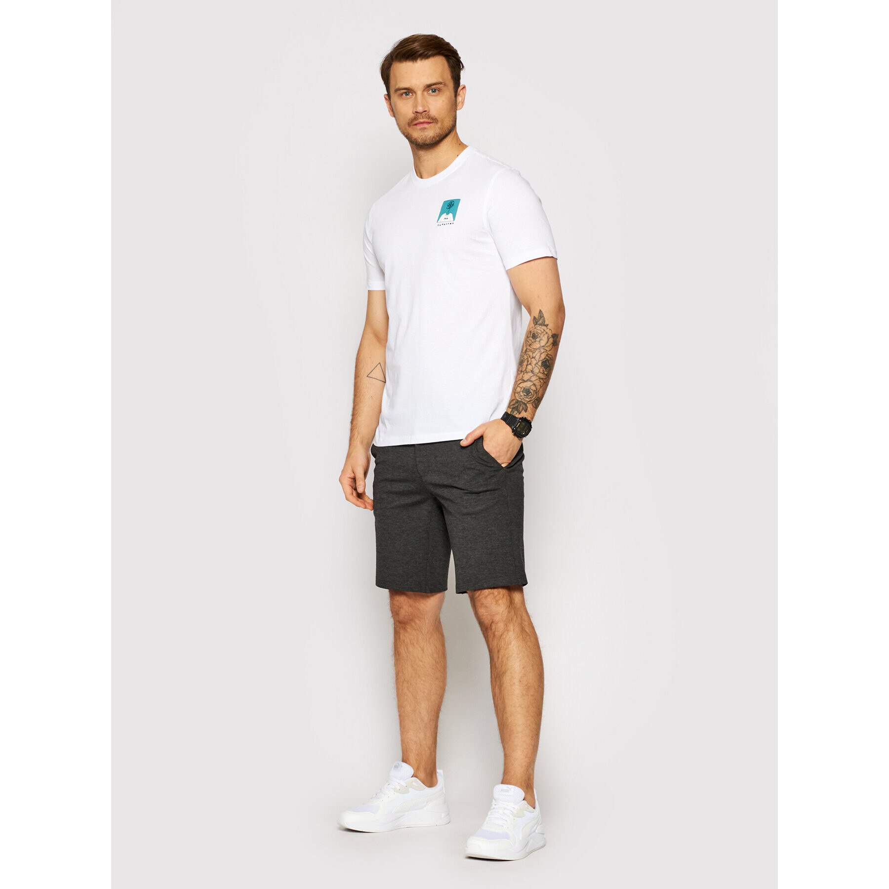 Only & Sons Шорти от плат Mark 22018667 Сив Regular Fit - Pepit.bg