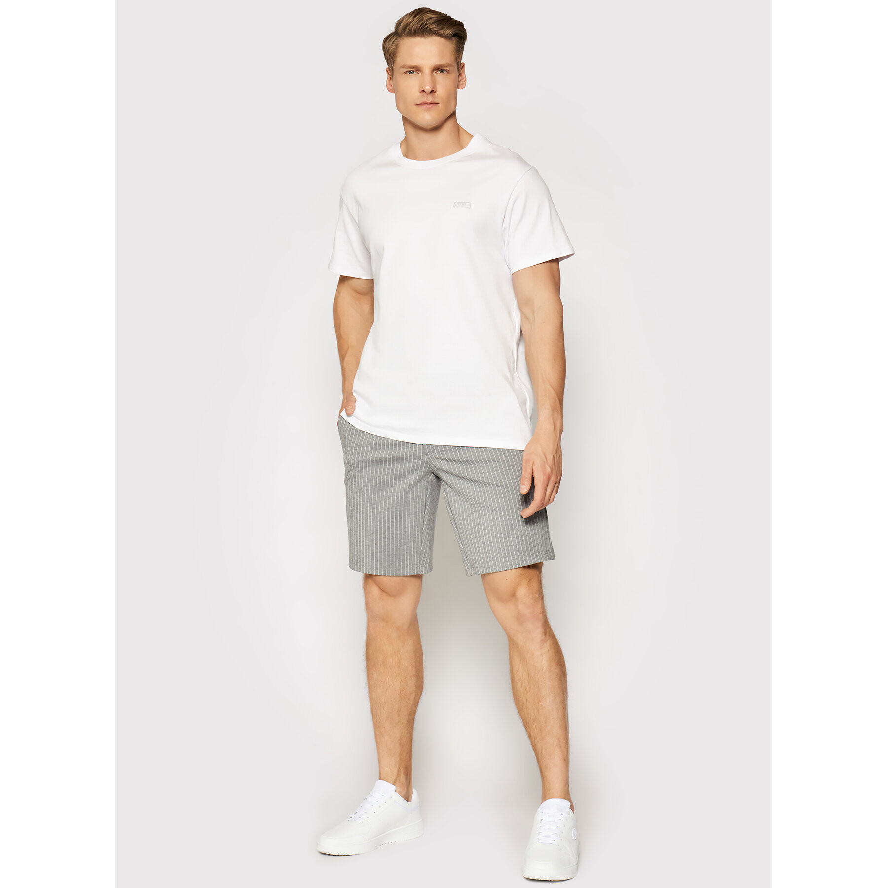 Only & Sons Шорти от плат Mark 22019628 Сив Slim Fit - Pepit.bg