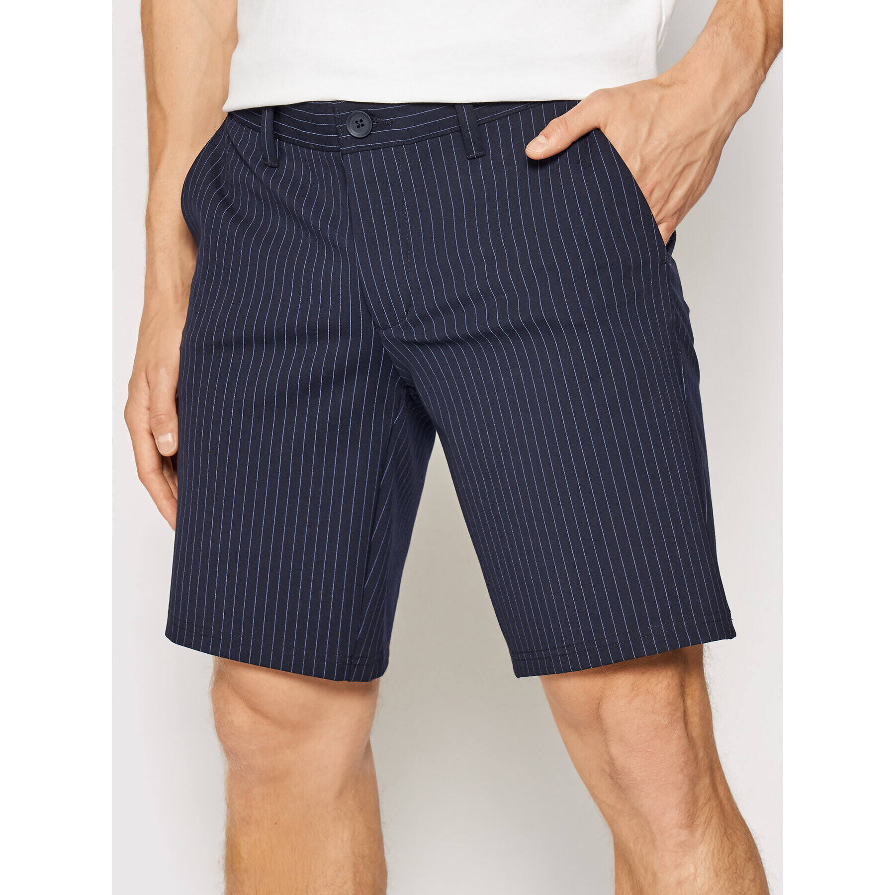 Only & Sons Шорти от плат Mark 22019628 Тъмносин Slim Fit - Pepit.bg
