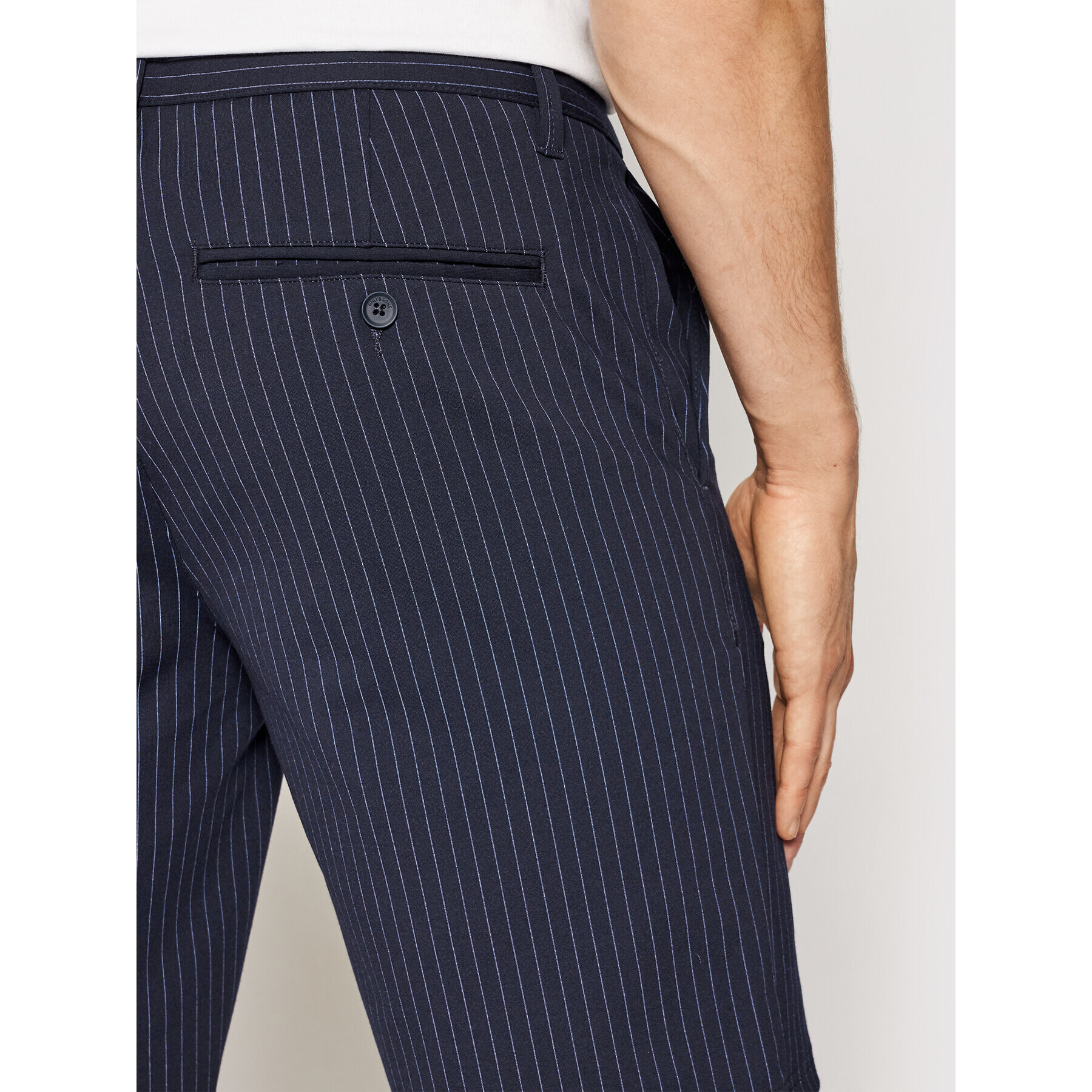 Only & Sons Шорти от плат Mark 22019628 Тъмносин Slim Fit - Pepit.bg