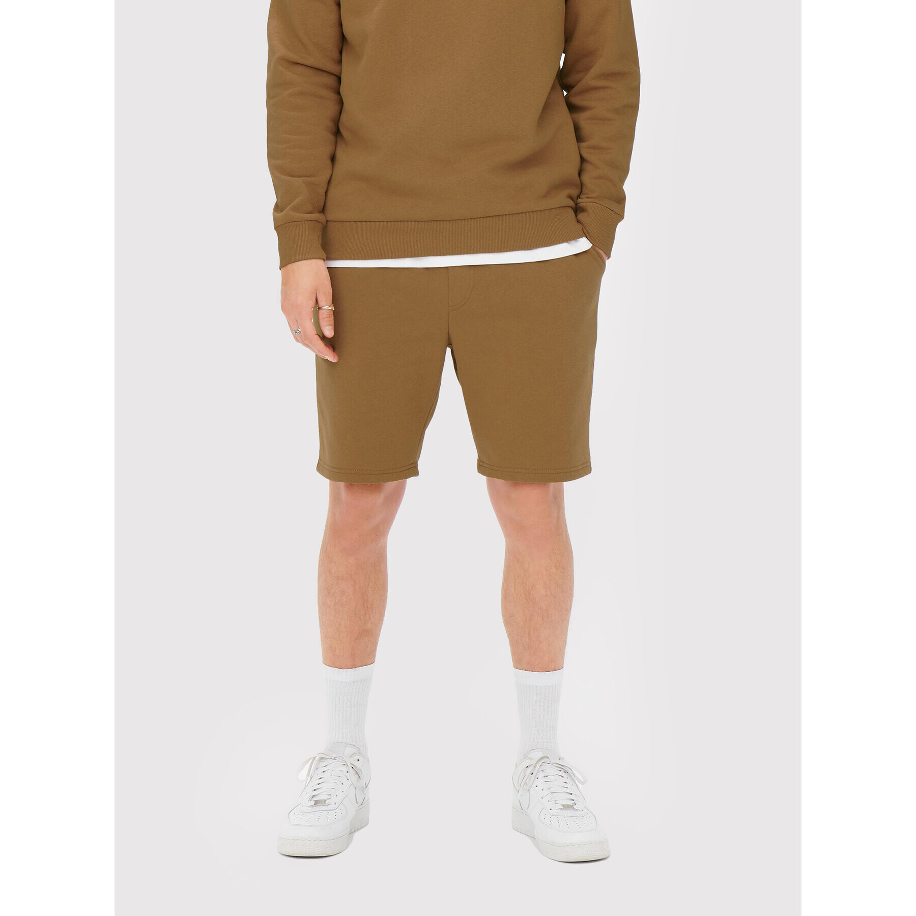 Only & Sons Спортни шорти Ceres 22019490 Кафяв Regular Fit - Pepit.bg