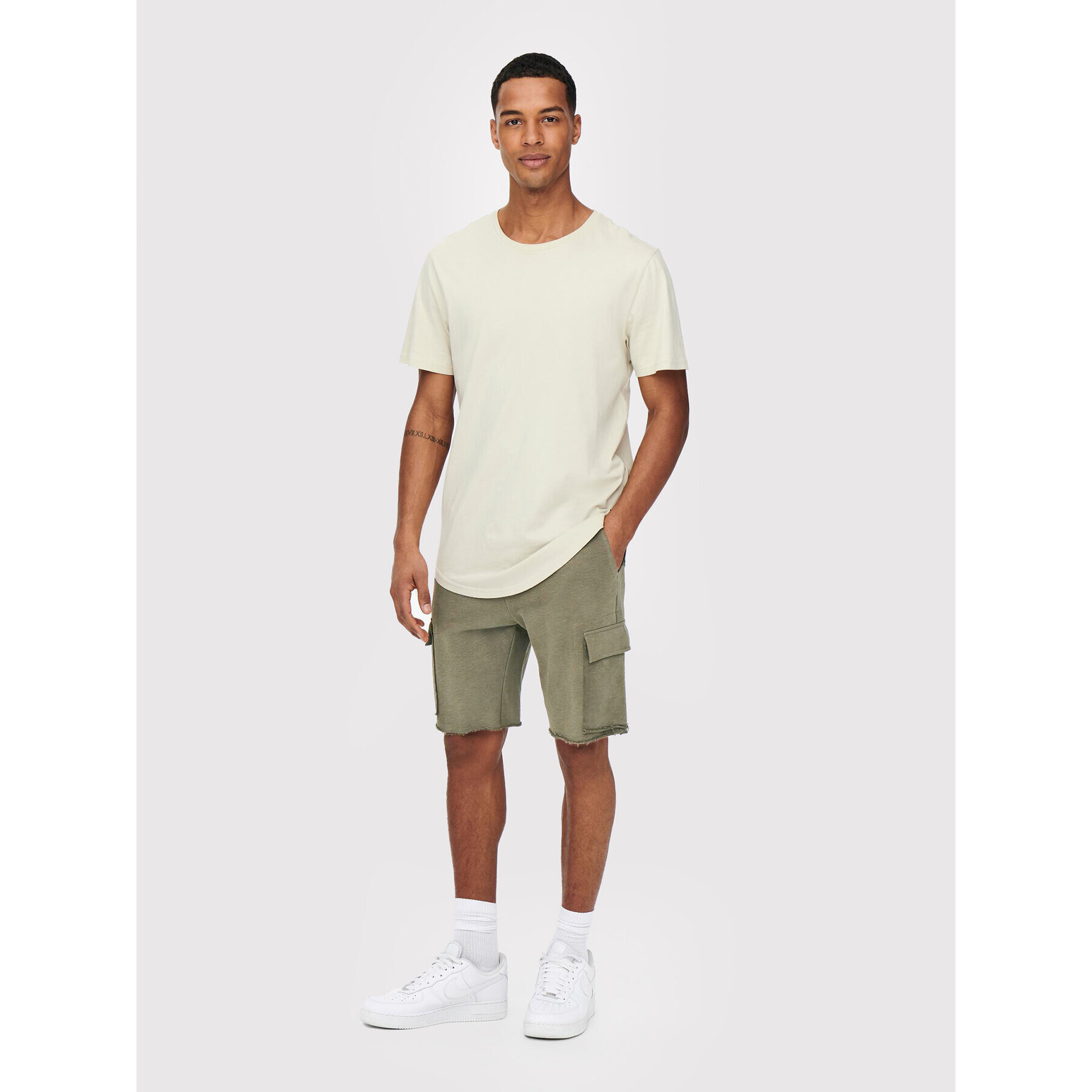 Only & Sons Спортни шорти Lino 22021988 Зелен Regular Fit - Pepit.bg