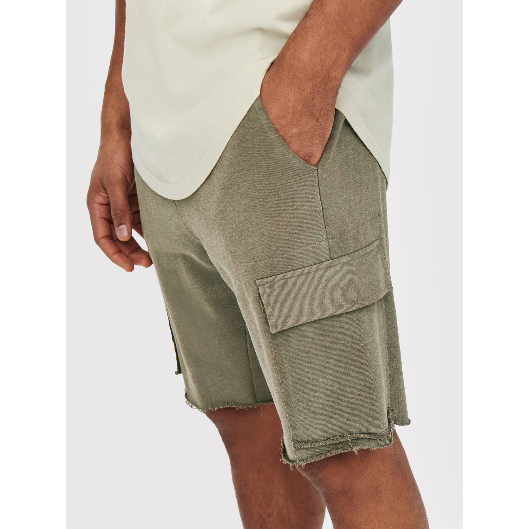 Only & Sons Спортни шорти Lino 22021988 Зелен Regular Fit - Pepit.bg