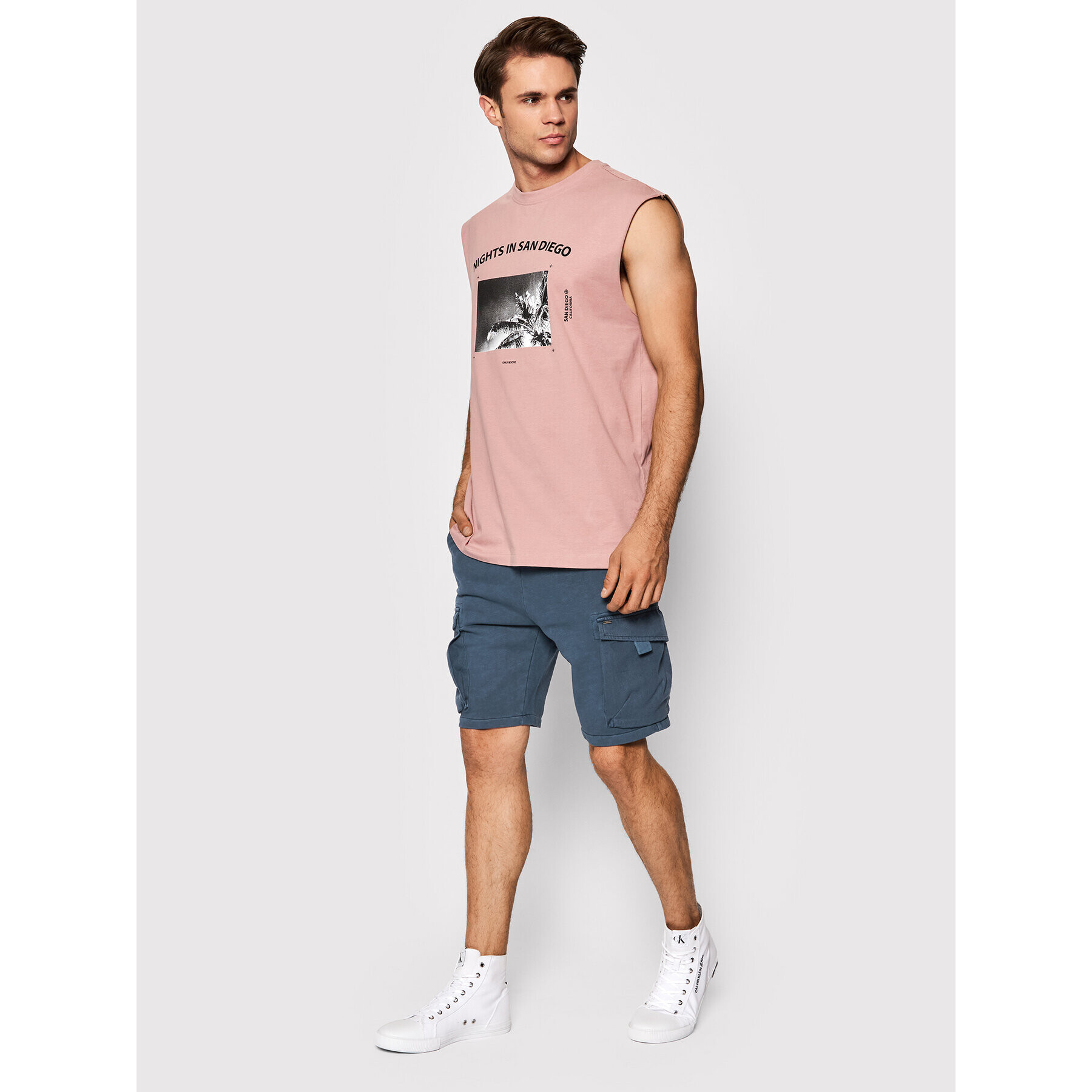 Only & Sons Спортни шорти Nicky 22019126 Син Regular Fit - Pepit.bg