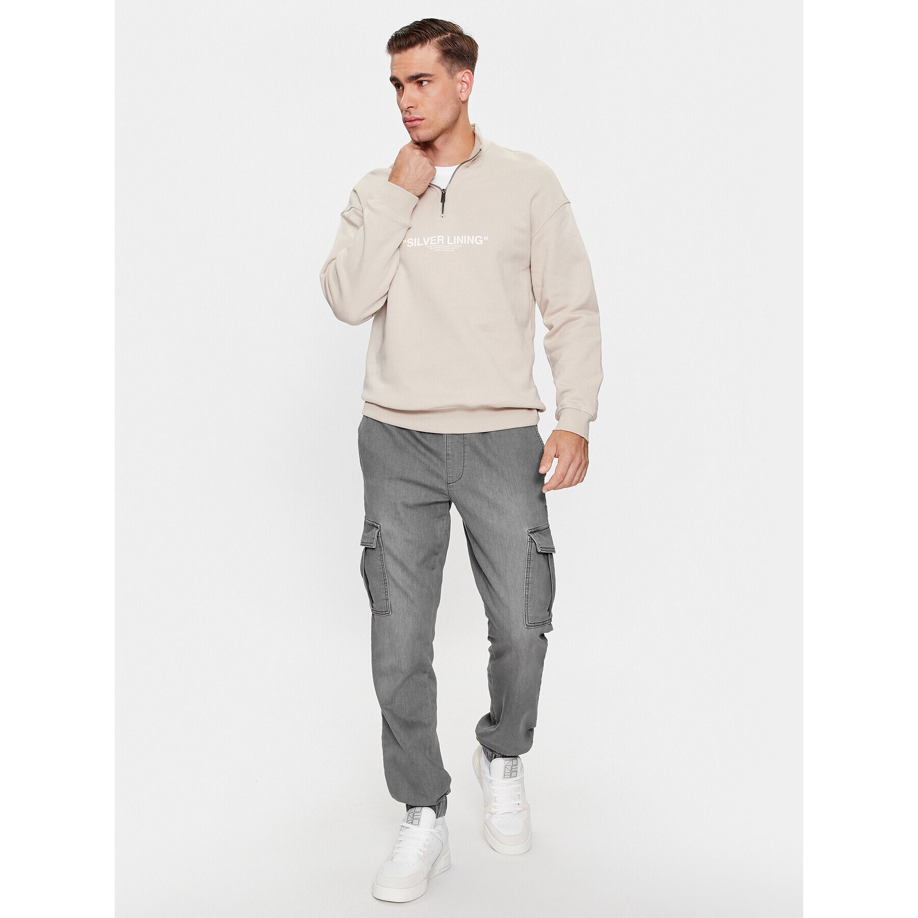 Only & Sons Суитшърт 22027518 Бежов Relaxed Fit - Pepit.bg