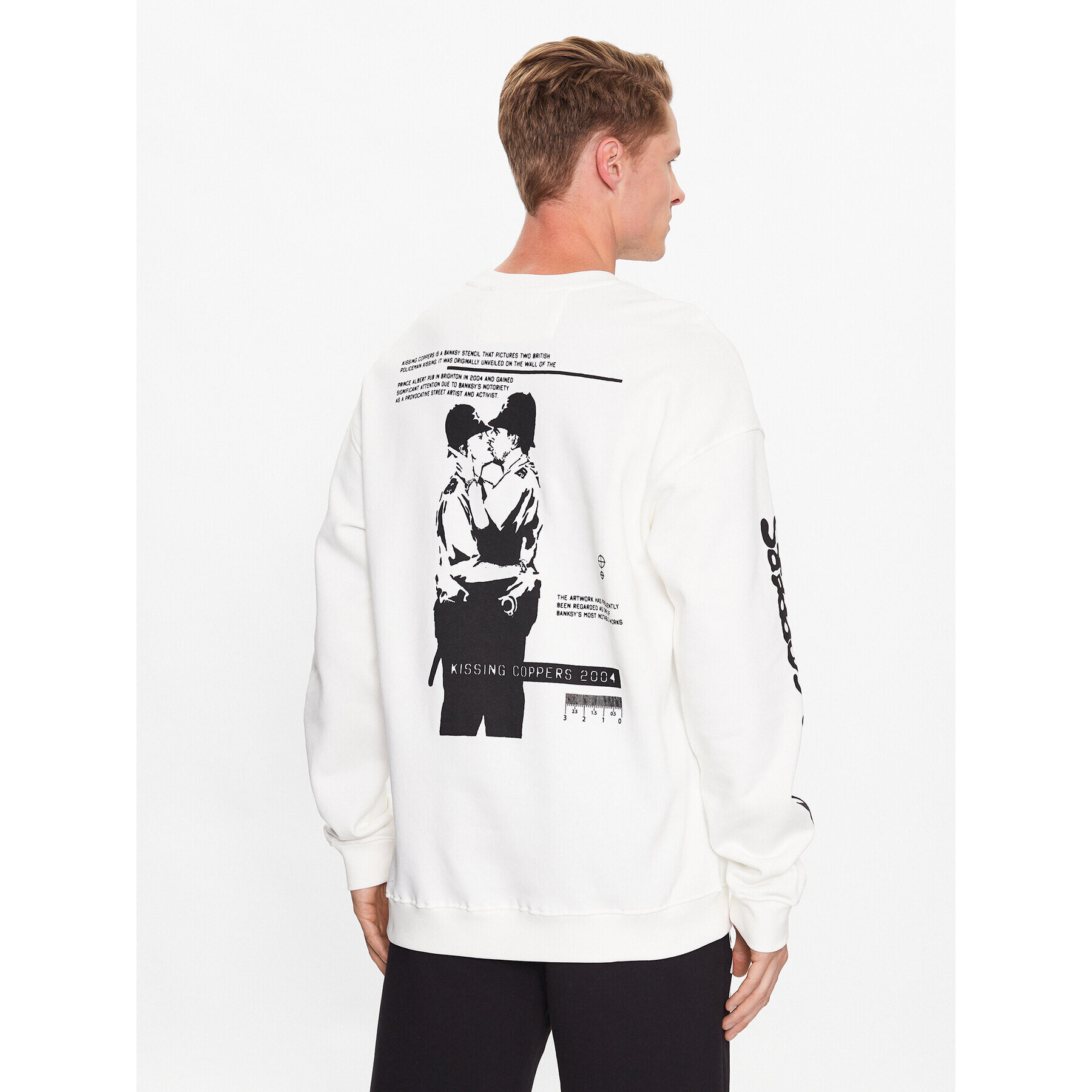 Only & Sons Суитшърт Banksy 22024751 Бял Relaxed Fit - Pepit.bg