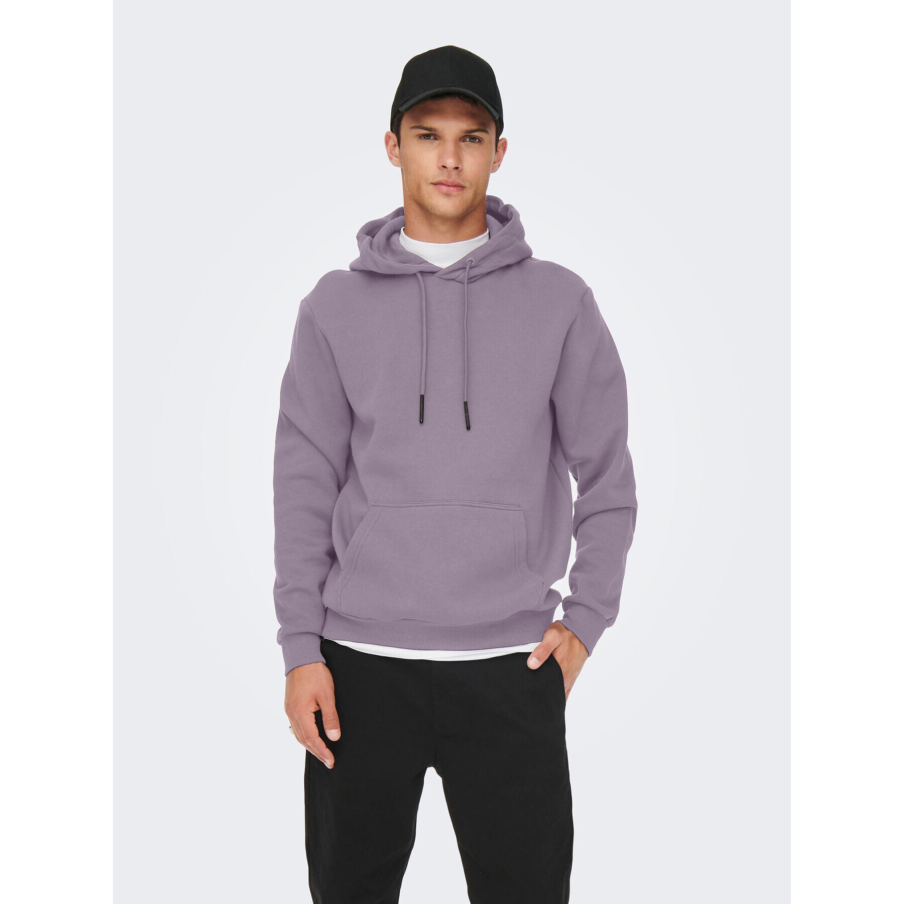 Only & Sons Суитшърт Cares 22018685 Виолетов Regular Fit - Pepit.bg