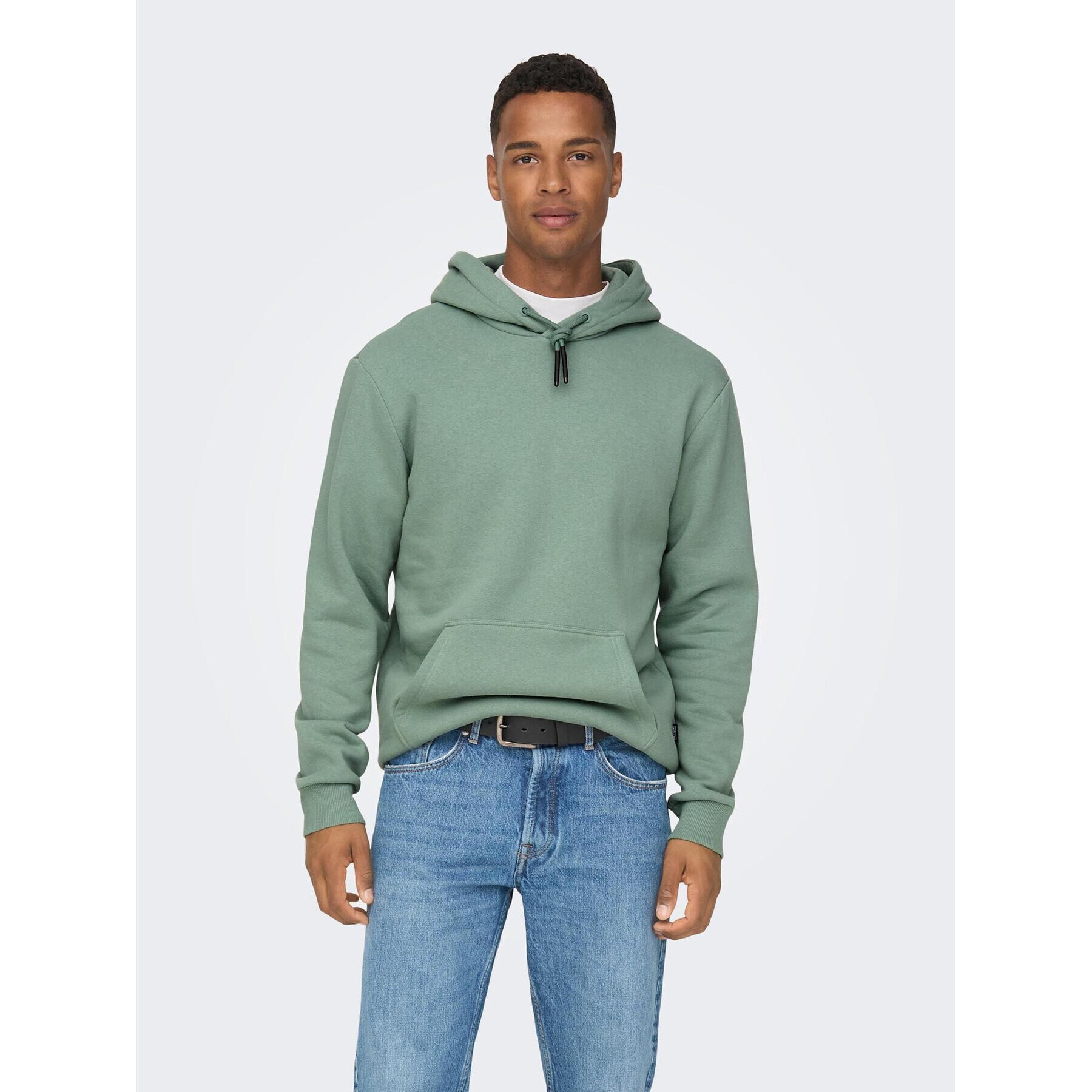 Only & Sons Суитшърт Cares 22018685 Зелен Regular Fit - Pepit.bg