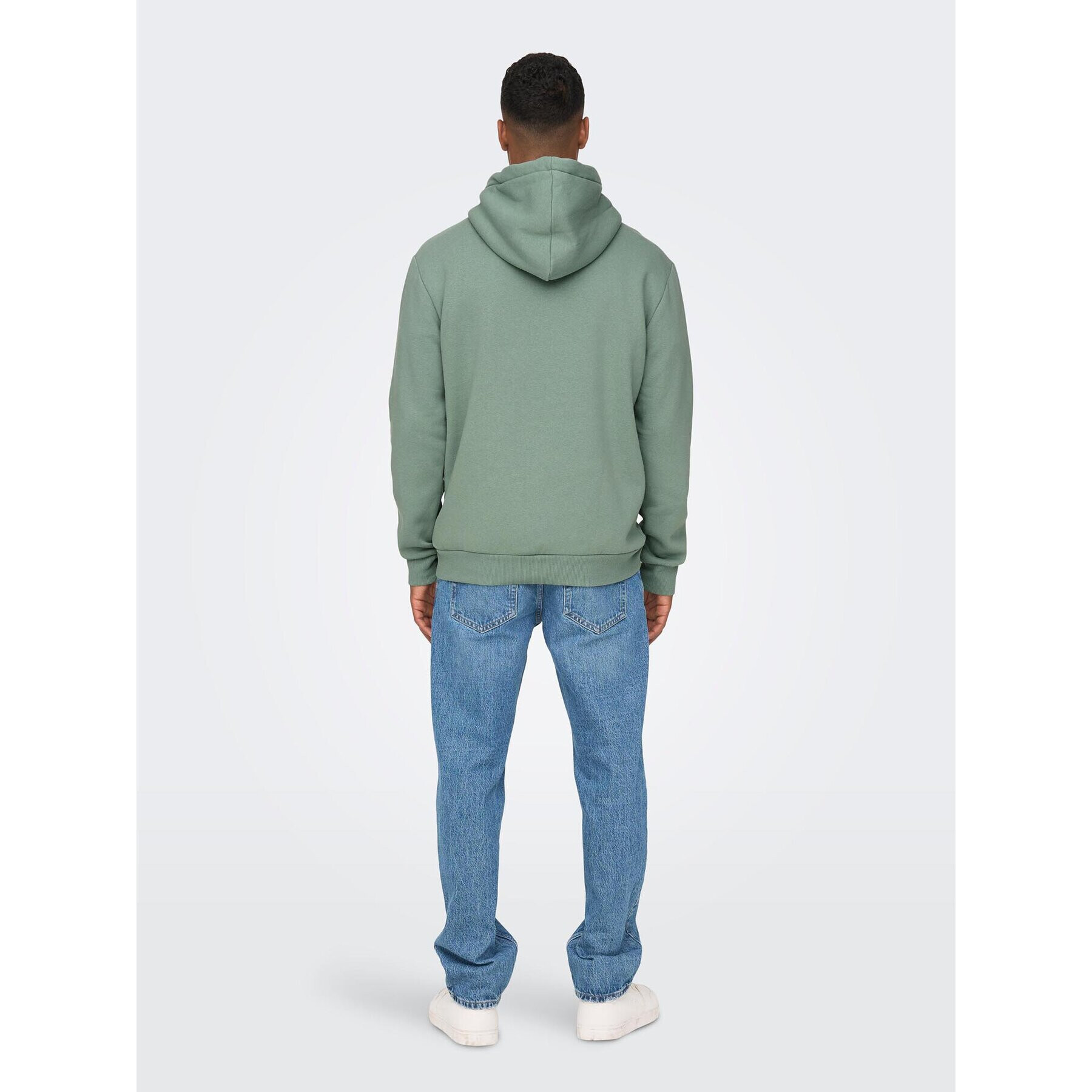 Only & Sons Суитшърт Cares 22018685 Зелен Regular Fit - Pepit.bg