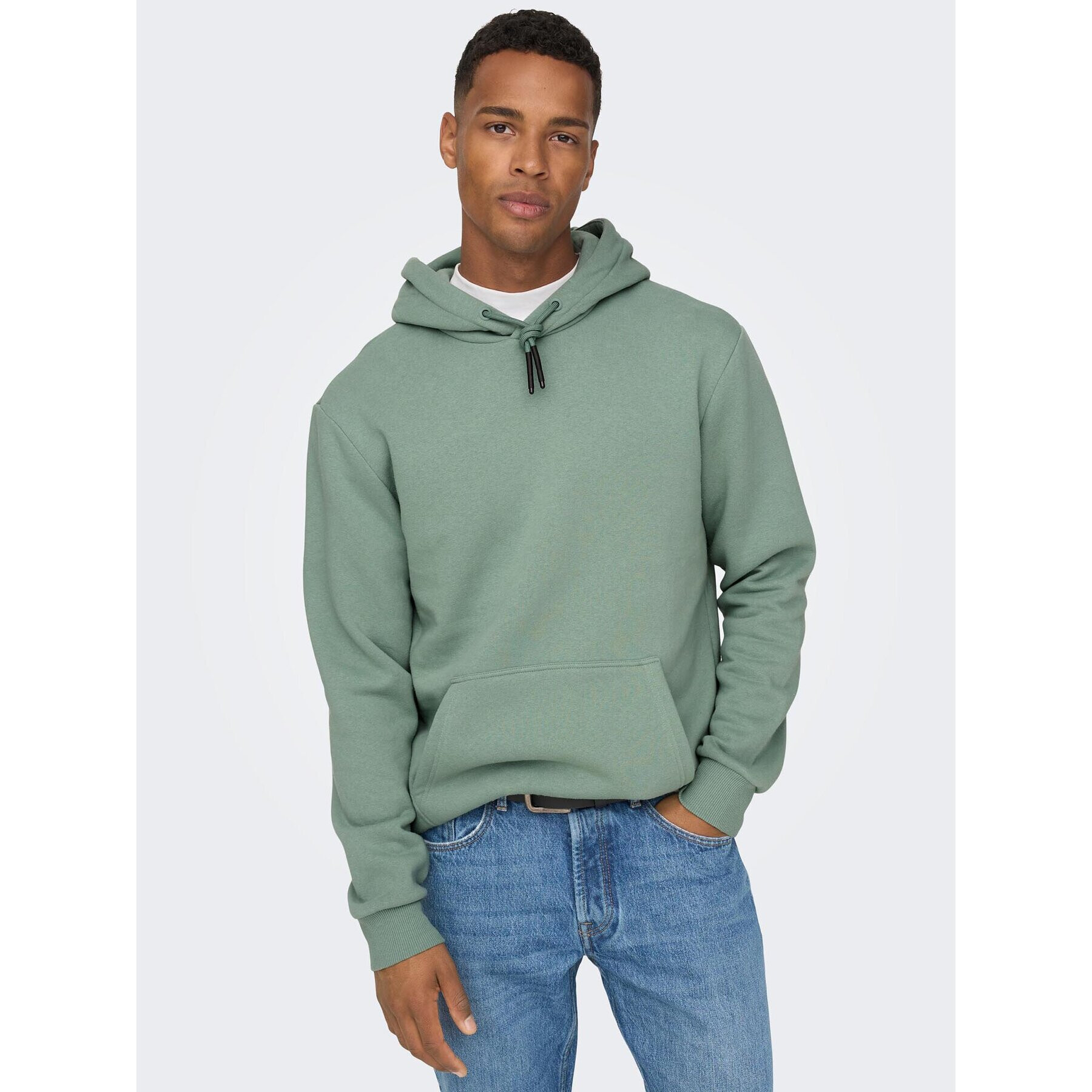 Only & Sons Суитшърт Cares 22018685 Зелен Regular Fit - Pepit.bg