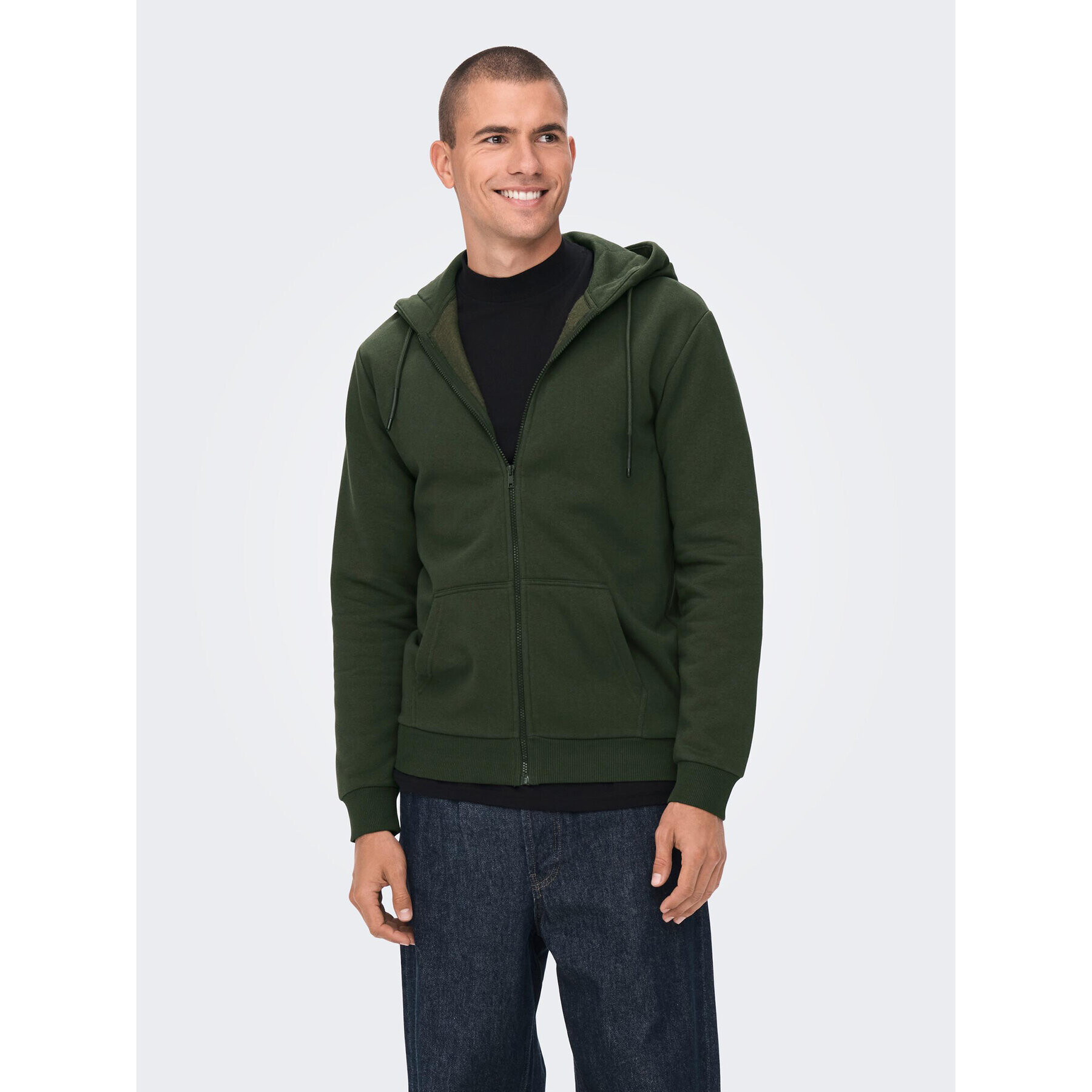 Only & Sons Суитшърт Ceres 22018684 Зелен Regular Fit - Pepit.bg