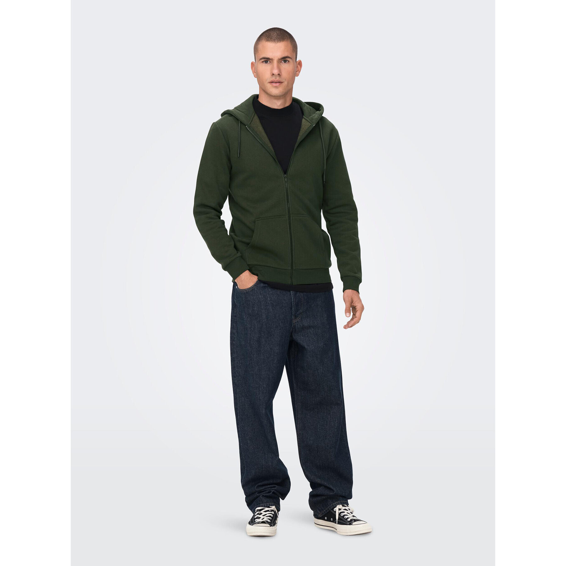 Only & Sons Суитшърт Ceres 22018684 Зелен Regular Fit - Pepit.bg
