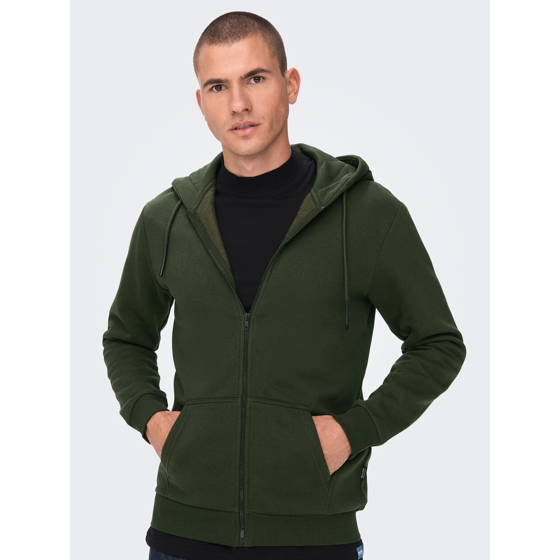 Only & Sons Суитшърт Ceres 22018684 Зелен Regular Fit - Pepit.bg