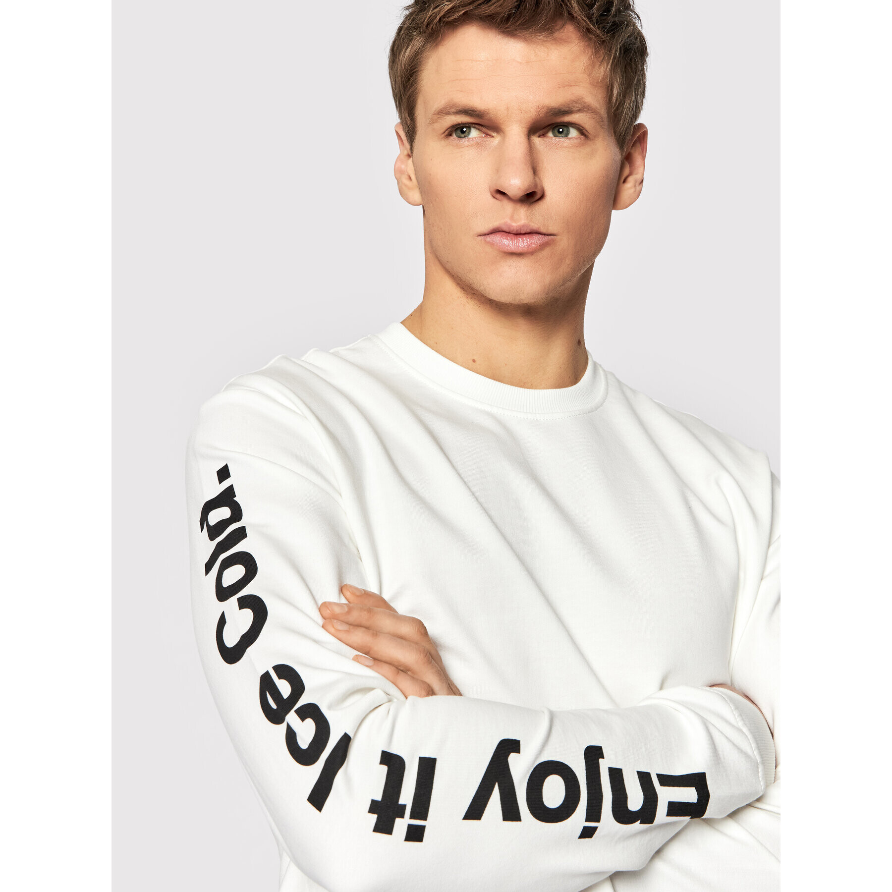 Only & Sons Суитшърт COCA-COLA 22023352 Бял Regular Fit - Pepit.bg