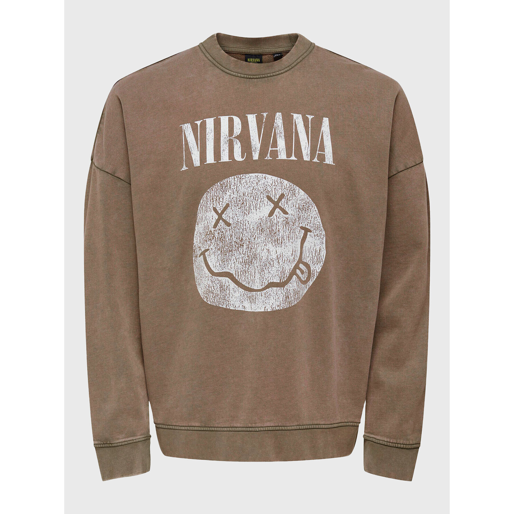 Only & Sons Суитшърт Toby Rlx Nirvana 22023680 Кафяв Relaxed Fit - Pepit.bg