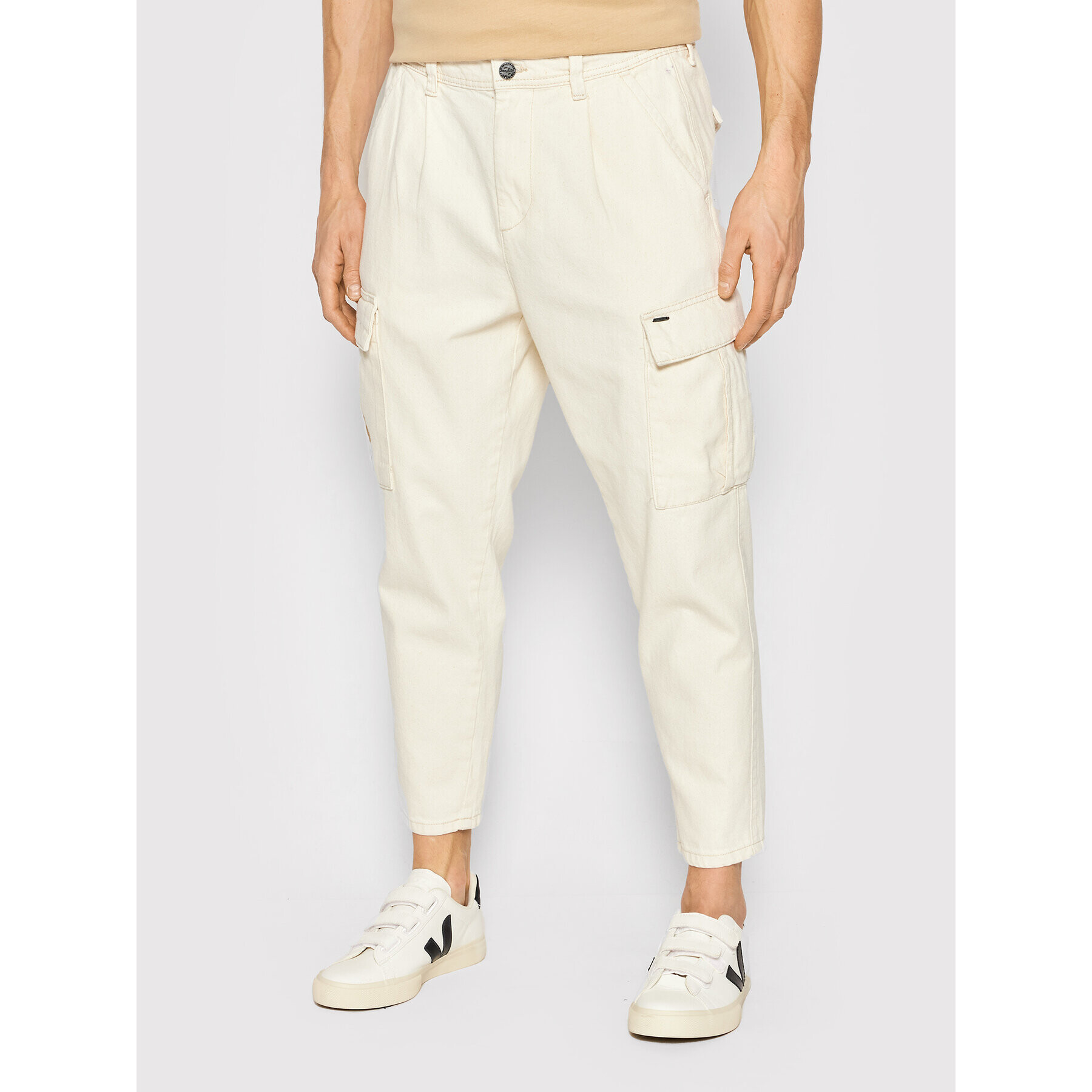 Only & Sons Текстилни панталони Dew 22021821 Бежов Regular Fit - Pepit.bg