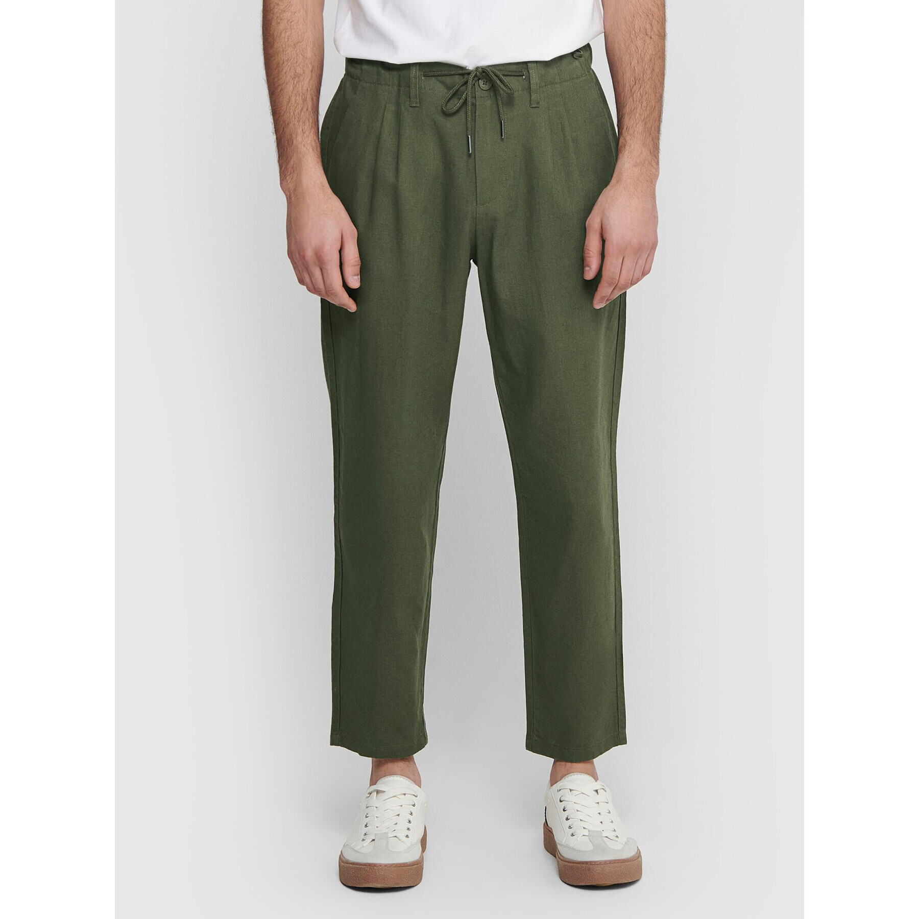 Only & Sons Текстилни панталони Leo 22013002 Зелен Regular Fit - Pepit.bg