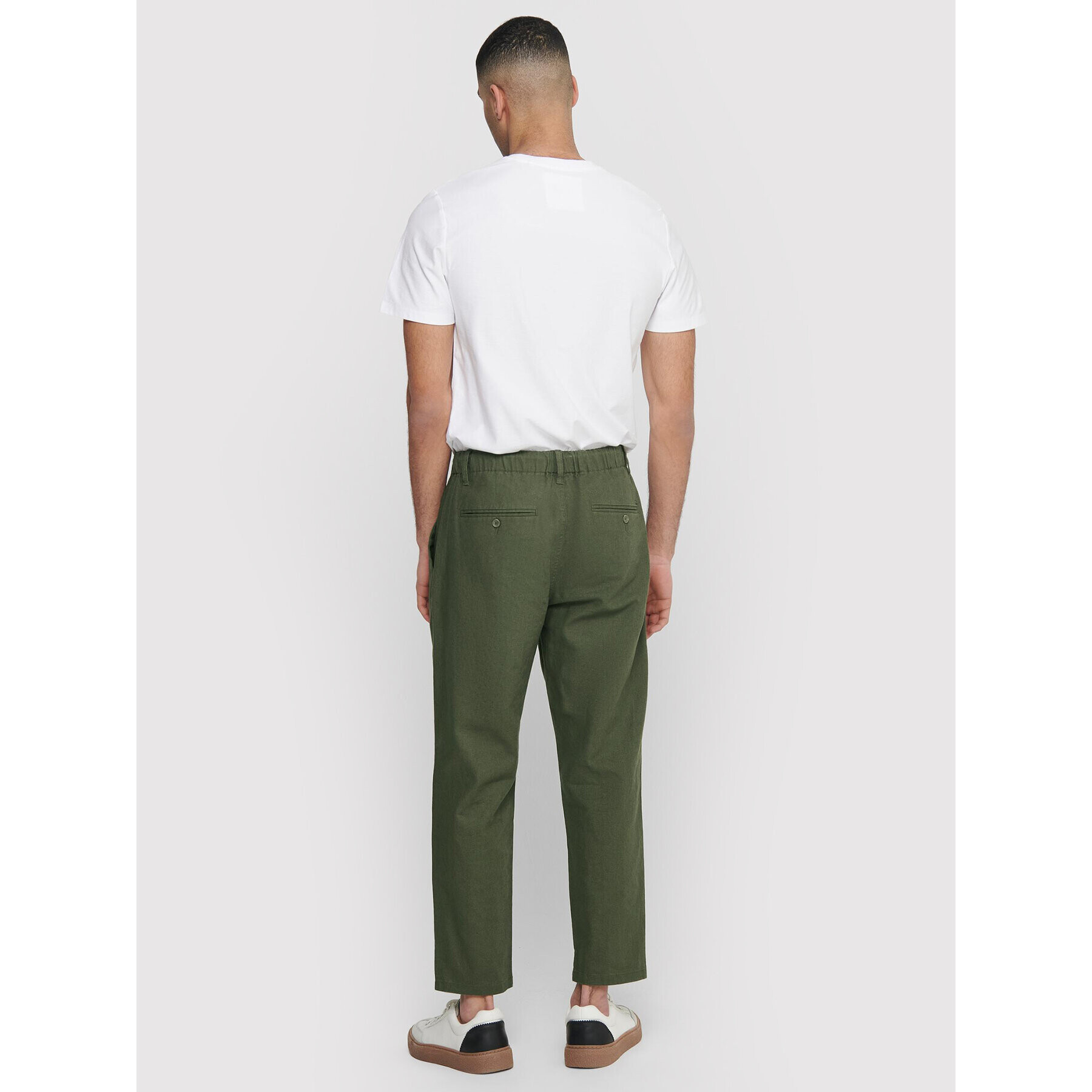 Only & Sons Текстилни панталони Leo 22013002 Зелен Regular Fit - Pepit.bg