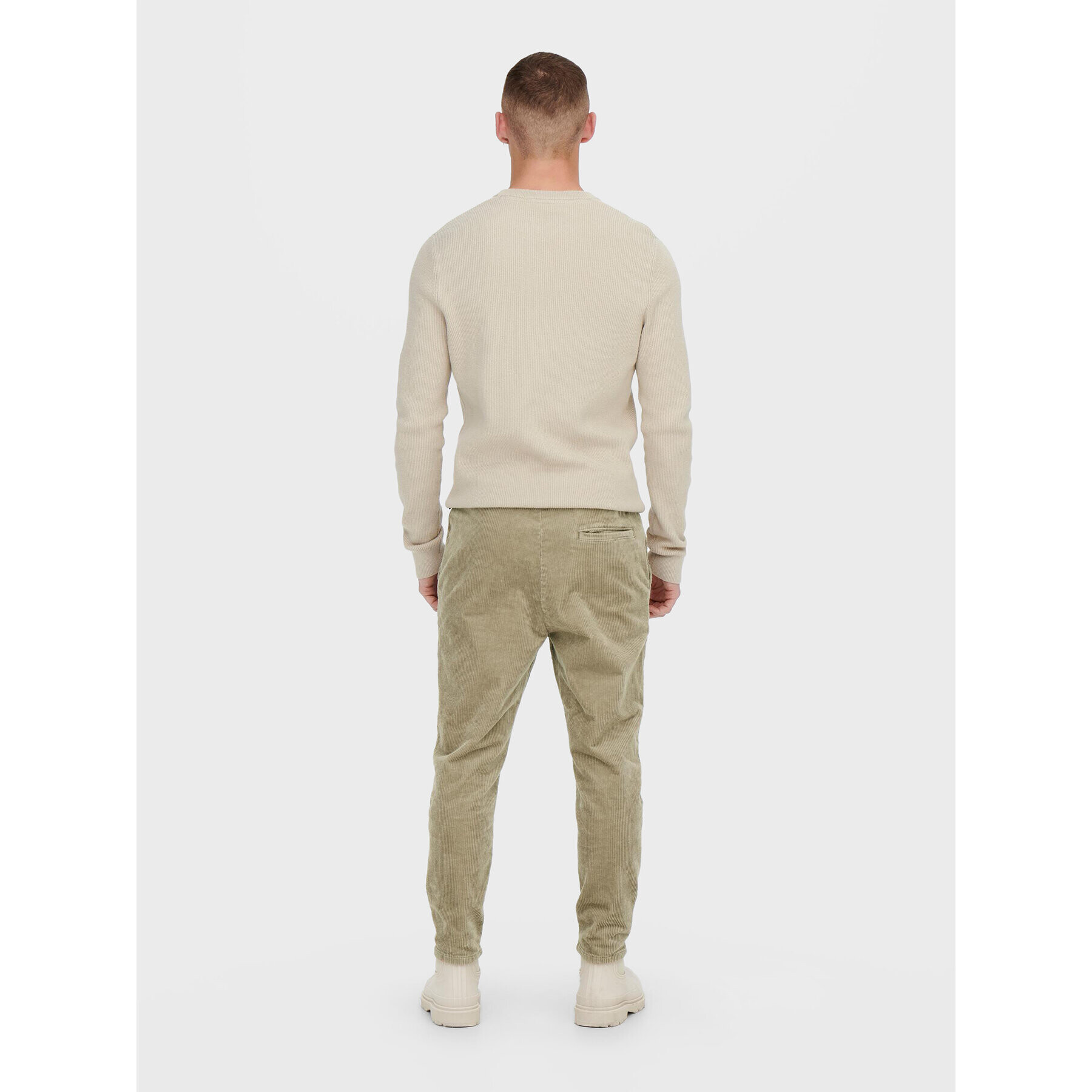 Only & Sons Текстилни панталони Linus 22019912 Бежов Regular Fit - Pepit.bg