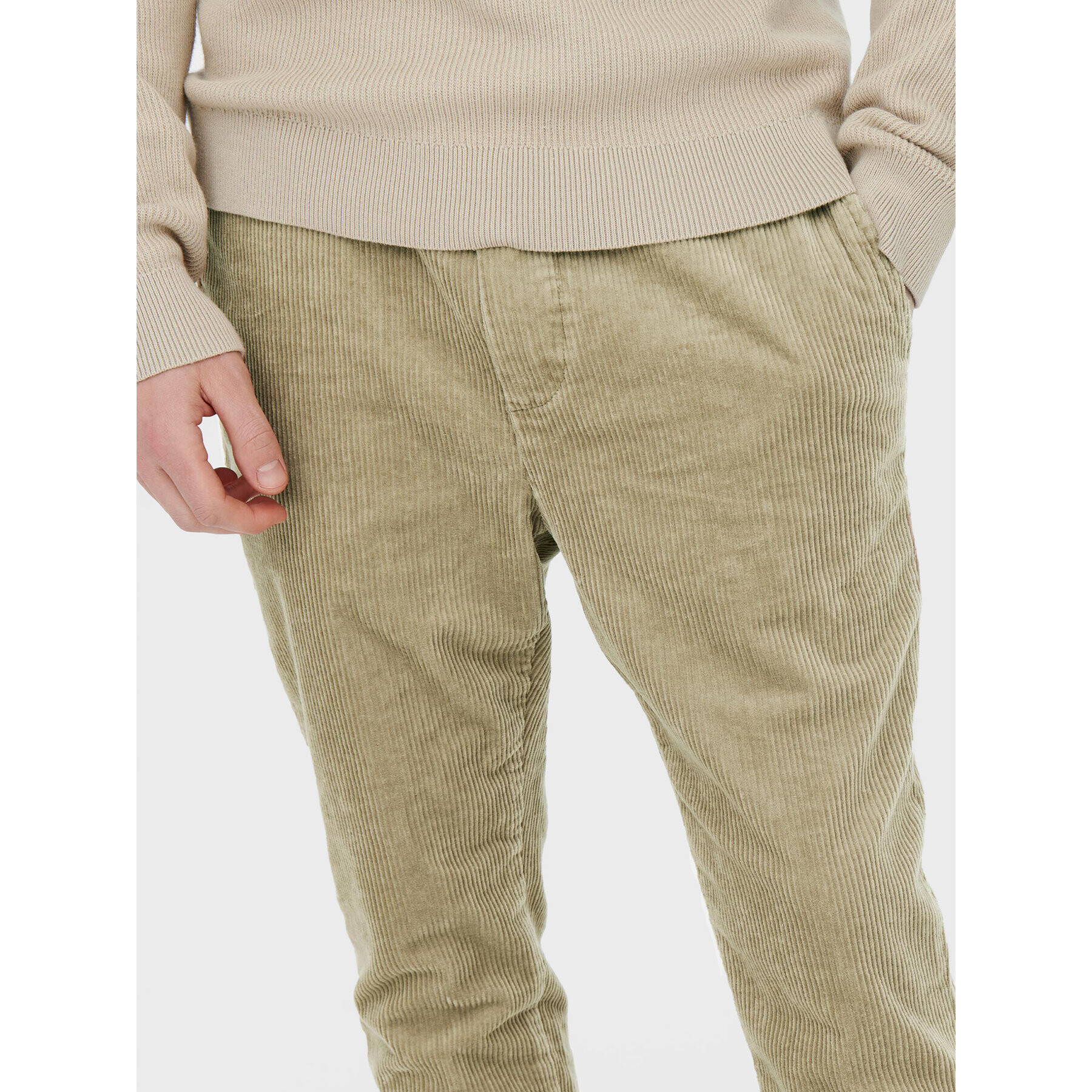 Only & Sons Текстилни панталони Linus 22019912 Бежов Regular Fit - Pepit.bg