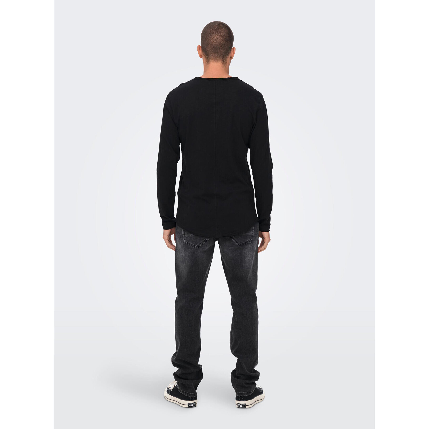 Only & Sons Тениска с дълъг ръкав 22023157 Черен Regular Fit - Pepit.bg