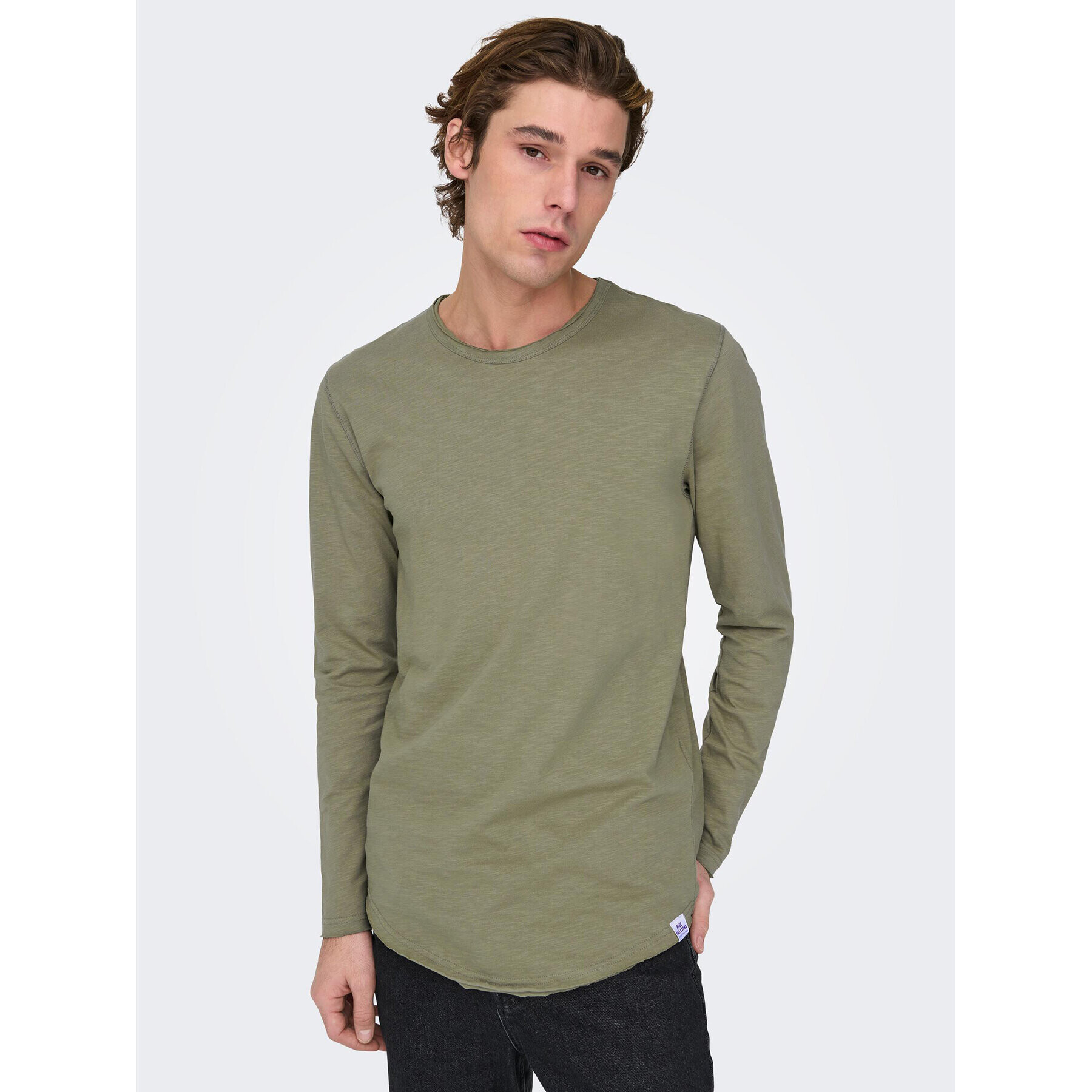 Only & Sons Тениска с дълъг ръкав 22023157 Зелен Regular Fit - Pepit.bg