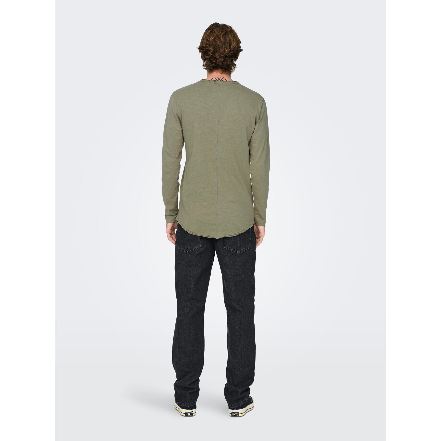 Only & Sons Тениска с дълъг ръкав 22023157 Зелен Regular Fit - Pepit.bg