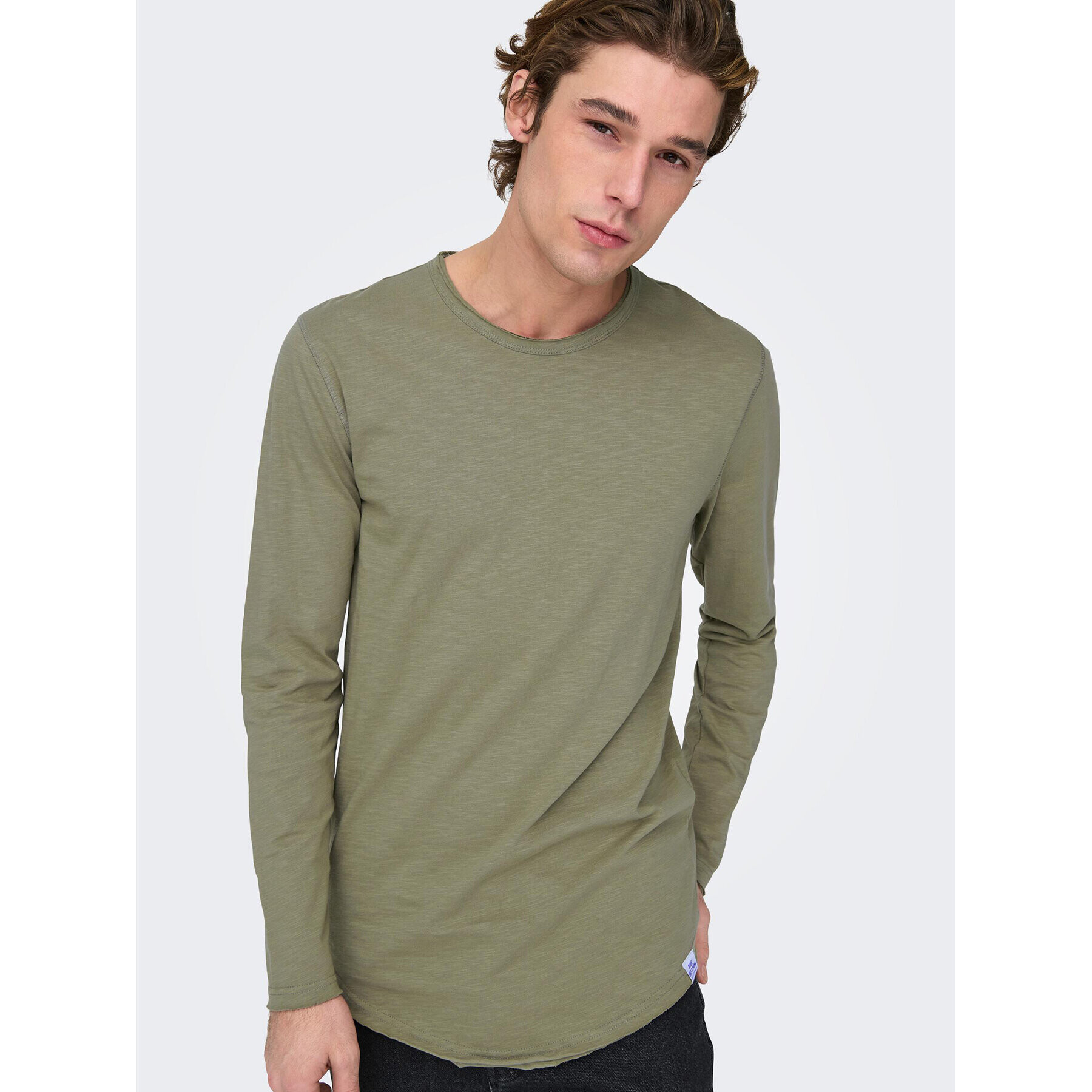Only & Sons Тениска с дълъг ръкав 22023157 Зелен Regular Fit - Pepit.bg