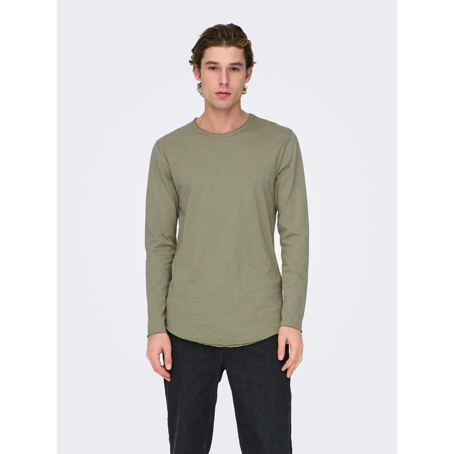 Only & Sons Тениска с дълъг ръкав 22023157 Зелен Regular Fit - Pepit.bg