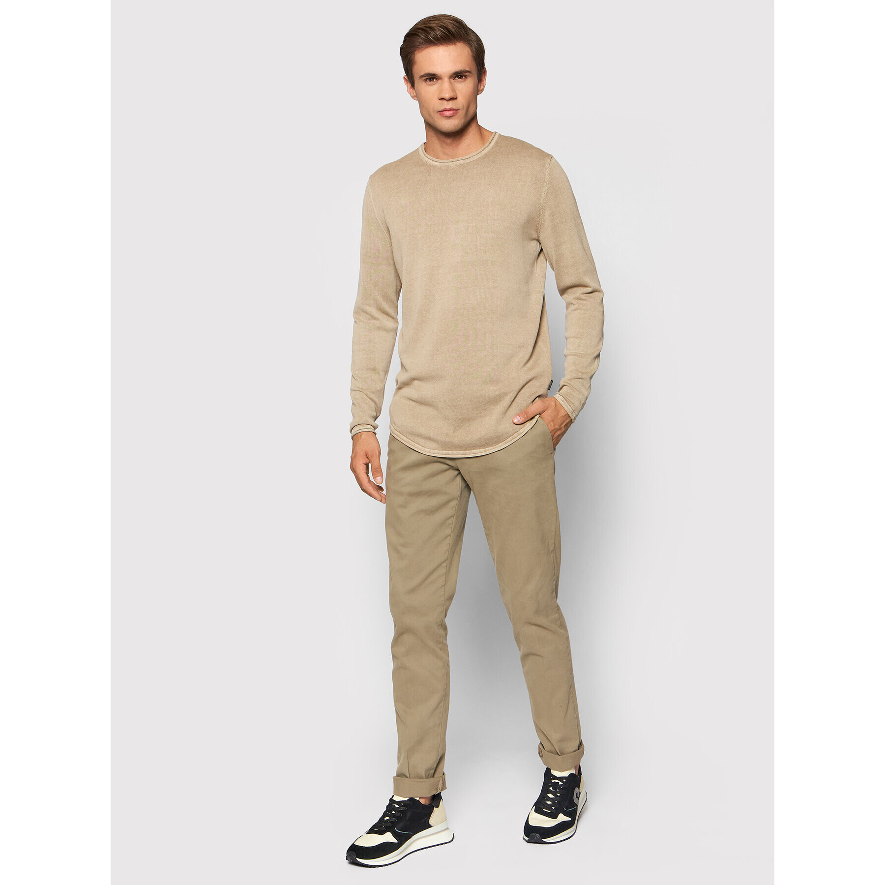 Only & Sons Тениска с дълъг ръкав Garson 22021094 Бежов Regular Fit - Pepit.bg