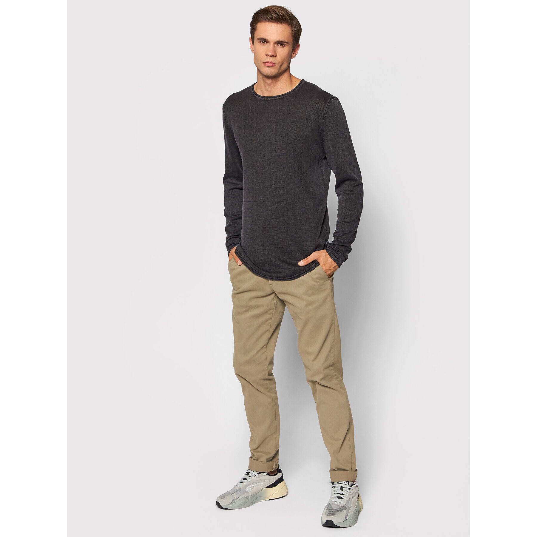 Only & Sons Тениска с дълъг ръкав Garson 22021094 Черен Regular Fit - Pepit.bg