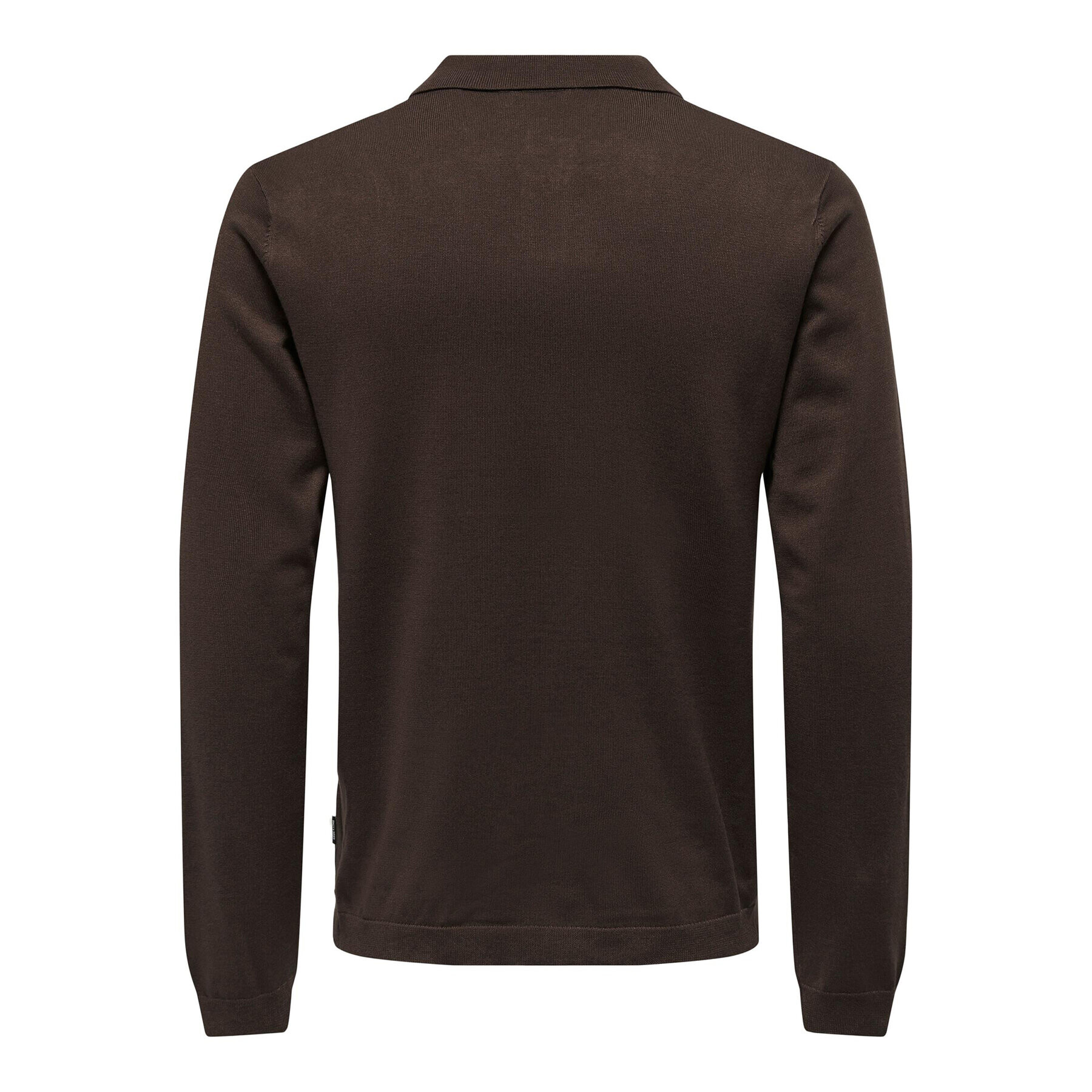Only & Sons Тениска с яка и копчета 22021184 Кафяв Regular Fit - Pepit.bg