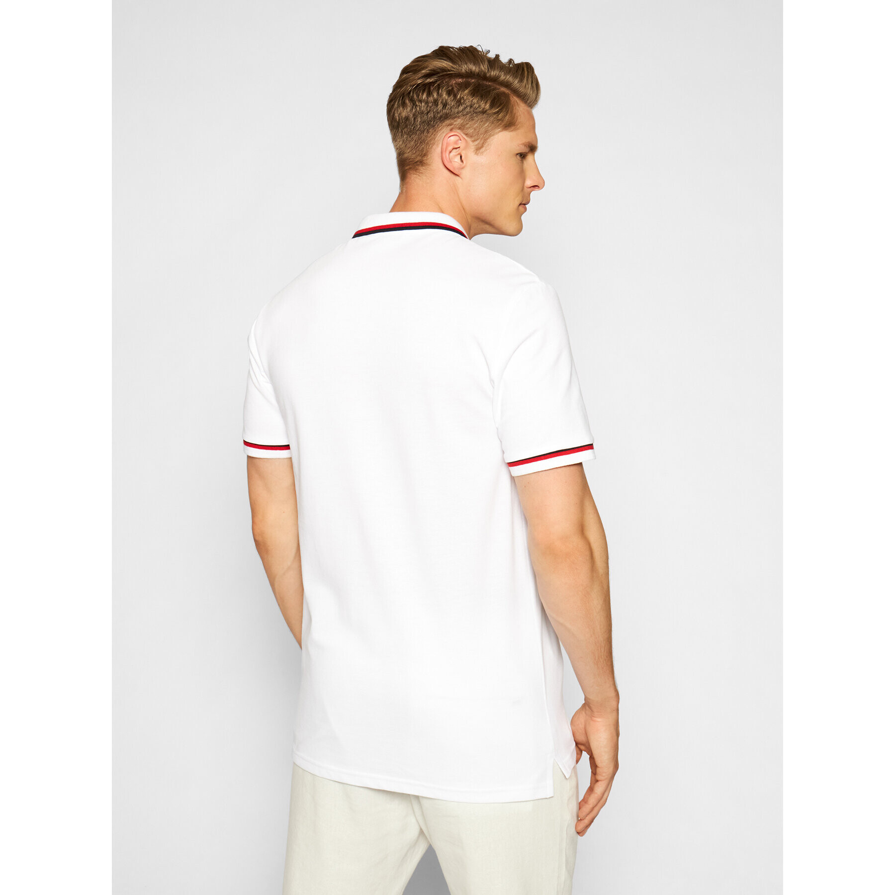 Only & Sons Тениска с яка и копчета Cilas 22013661 Бял Regular Fit - Pepit.bg
