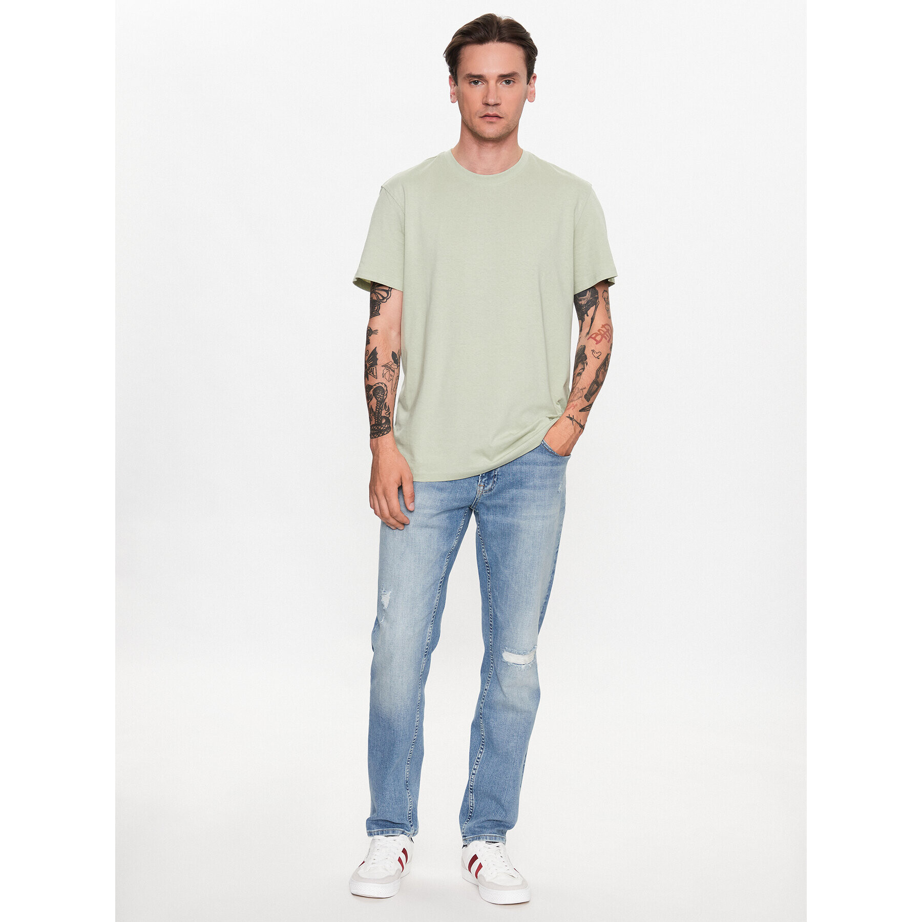 Only & Sons Тишърт 22025208 Зелен Regular Fit - Pepit.bg