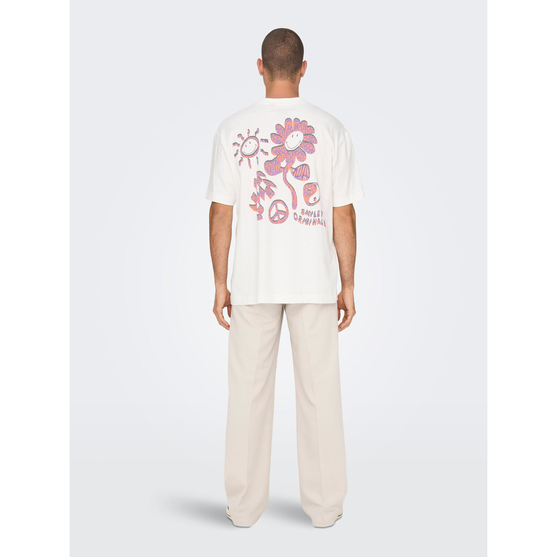 Only & Sons Тишърт 22025281 Бял Relaxed Fit - Pepit.bg