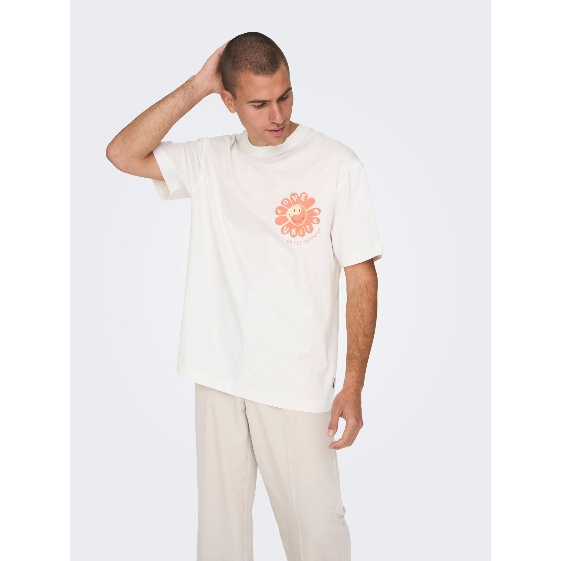 Only & Sons Тишърт 22025281 Бял Relaxed Fit - Pepit.bg