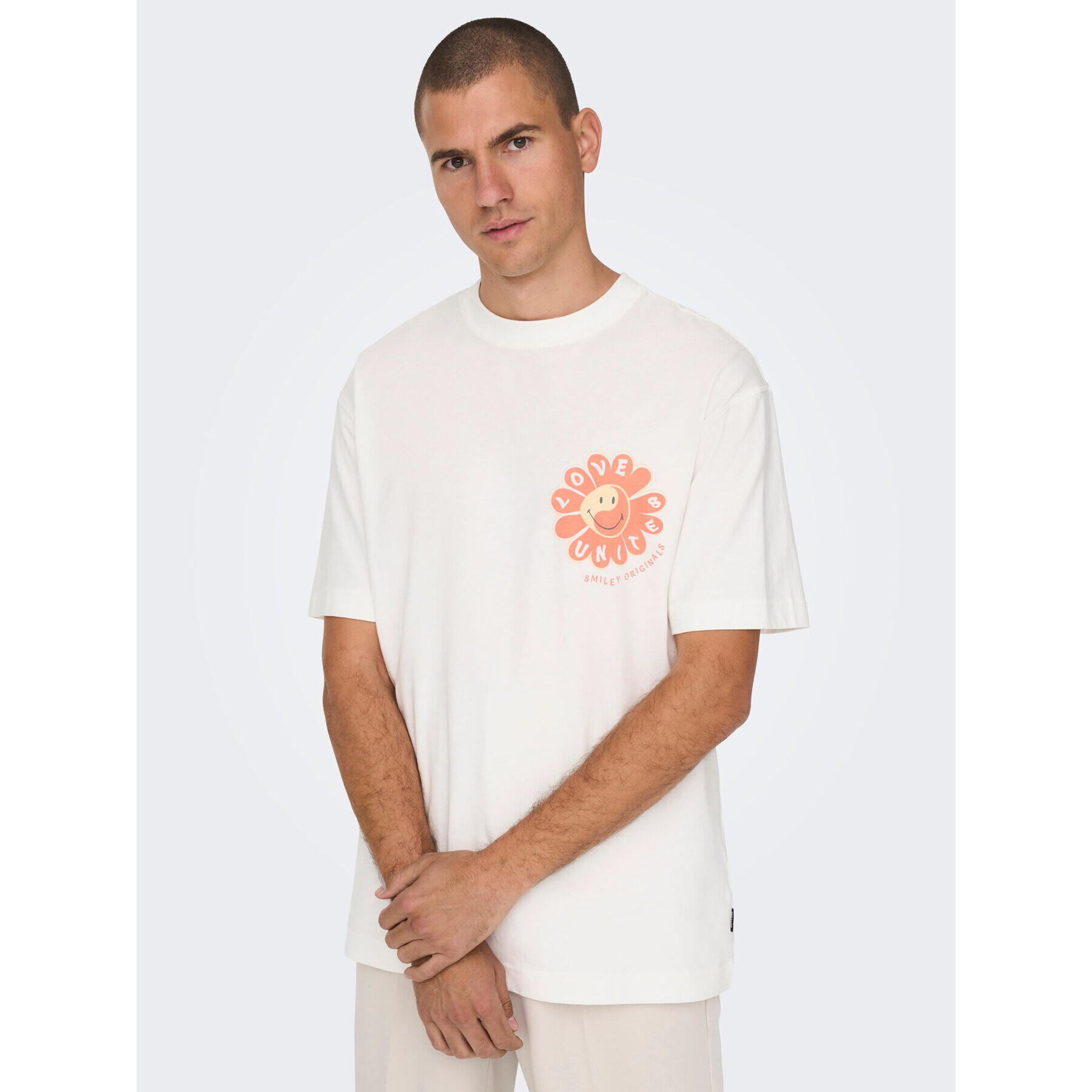 Only & Sons Тишърт 22025281 Бял Relaxed Fit - Pepit.bg